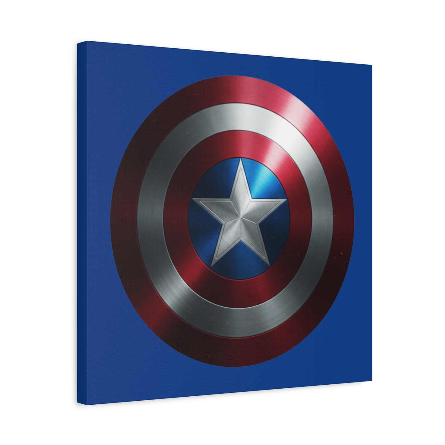 Superhero Shield Canvas Art - Stretched Matte Decor for Fans