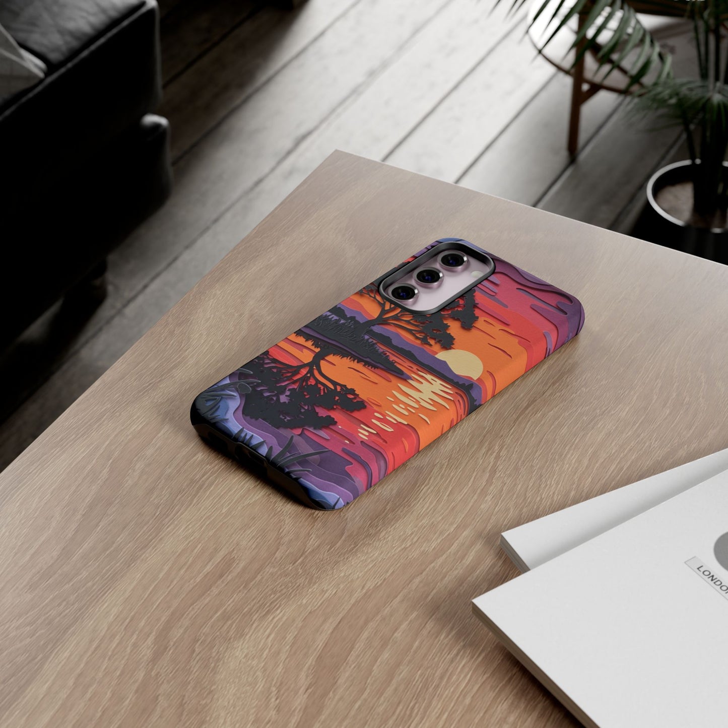 Samsung Galaxy Case - Colorful Paper Art Sunset