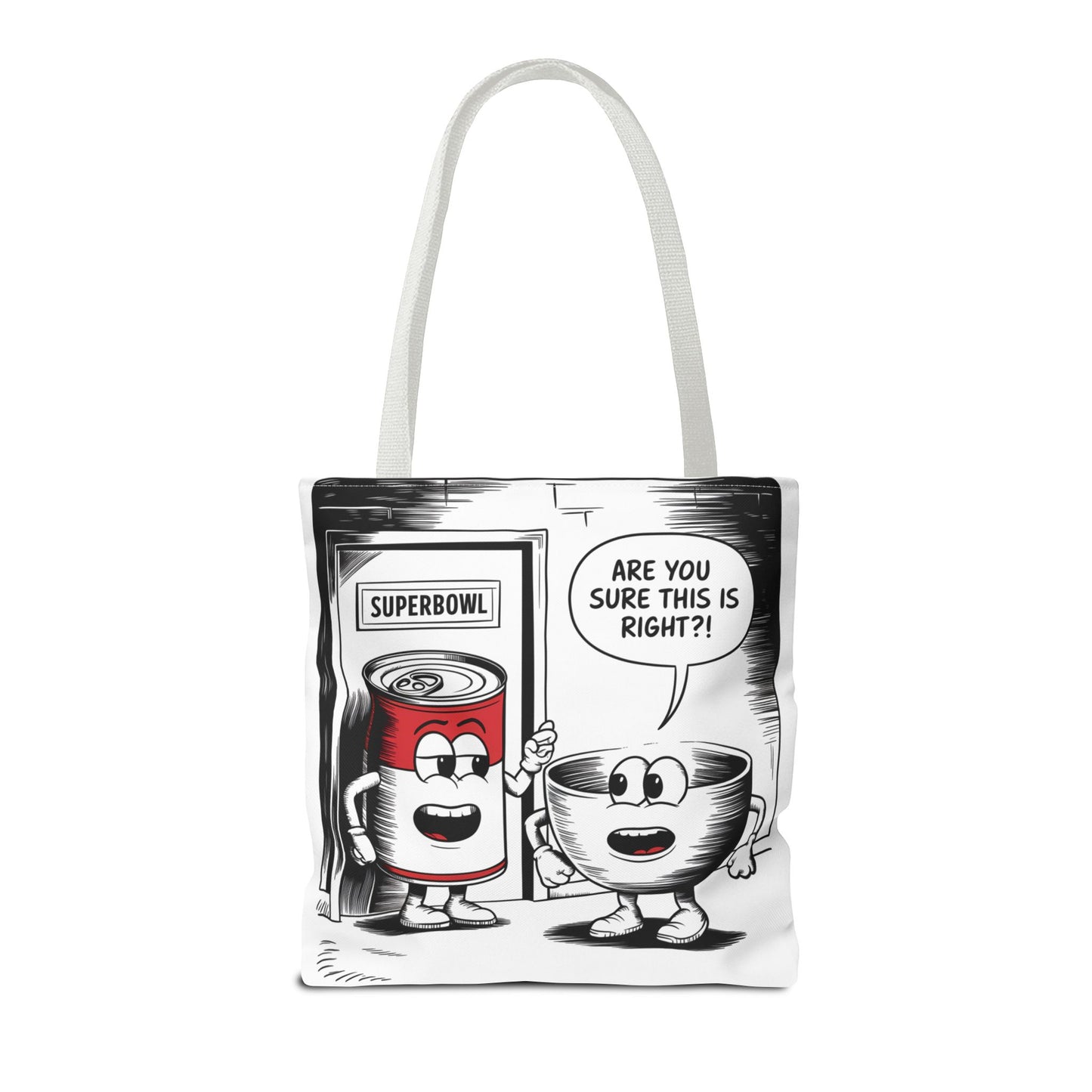 Tote Bag - Comic Superbowl Soup Design