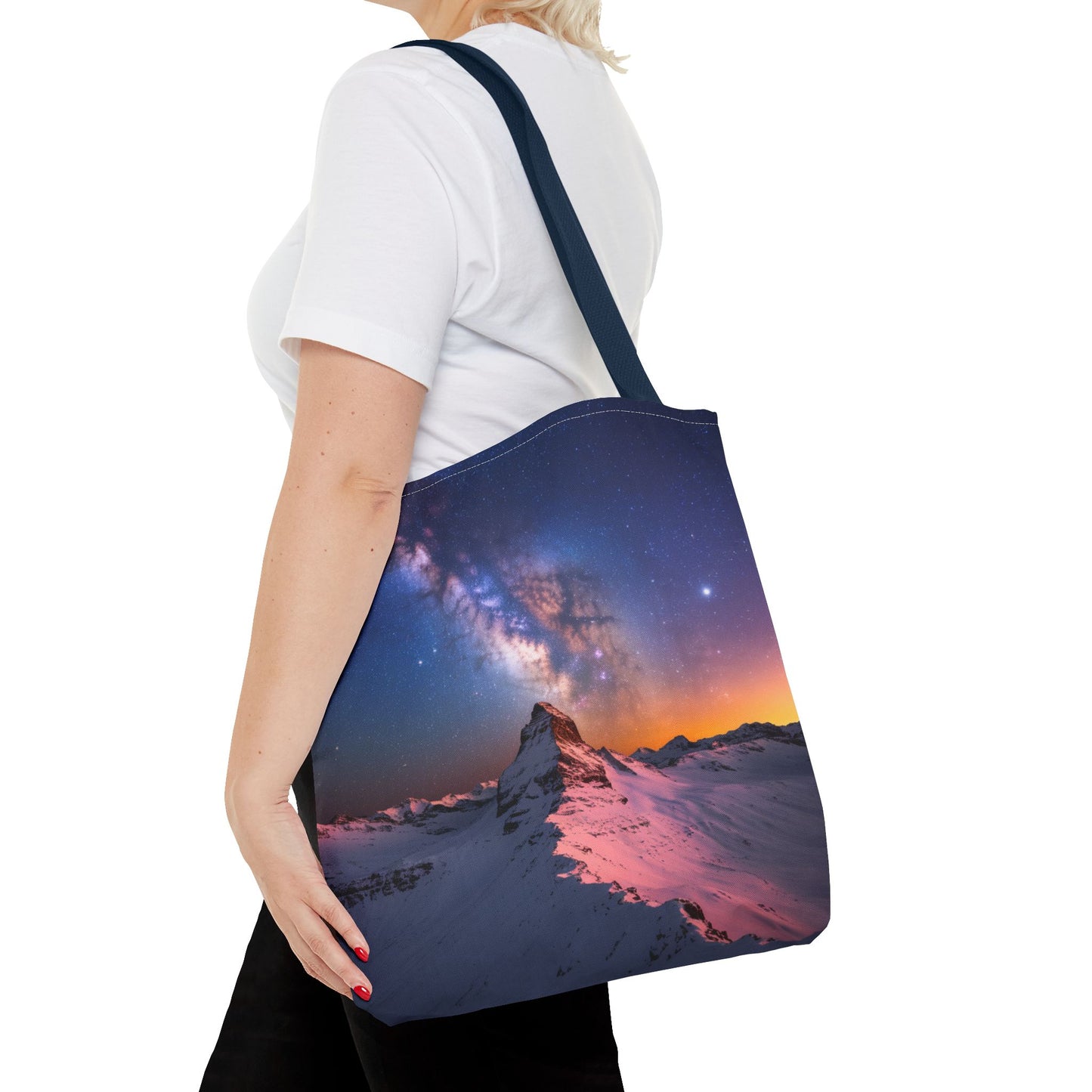 Stunning Mountain Galaxy Tote Bag - Nature Lover's Eco-Friendly Bag
