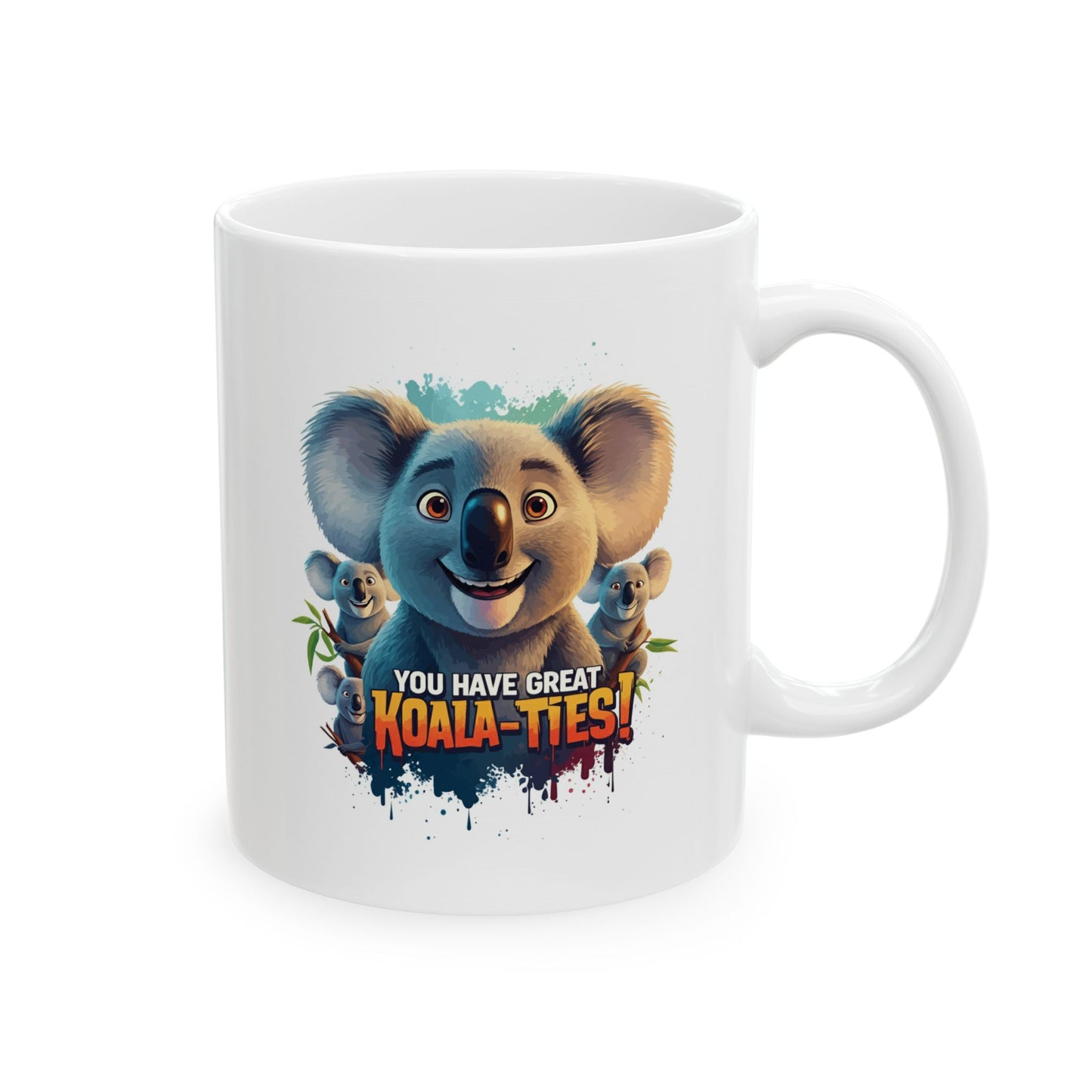 You Have Great Koala-ties Mug | Cute Koala Pun Coffee Cup | Animal Lover Gift | Koala Christmas Stocking Stuffer | Cute Punny Mug