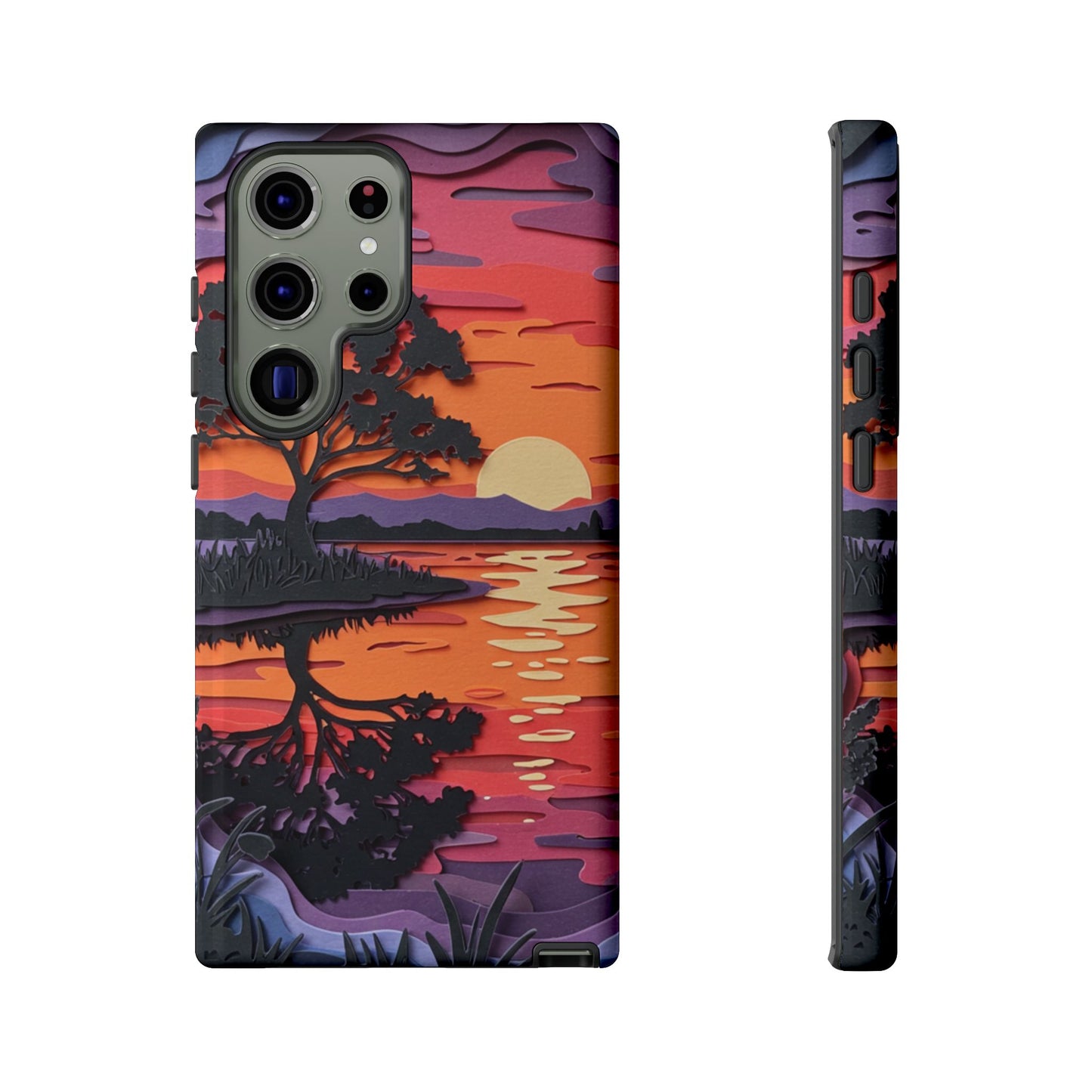 Samsung Galaxy Case - Colorful Paper Art Sunset