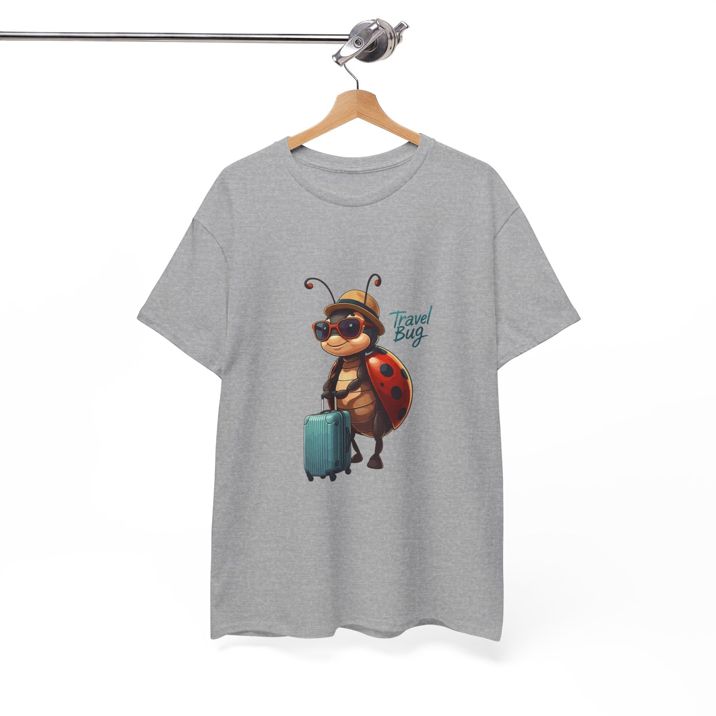 Travel Bug T-Shirt – Cute Ladybug Travel Tee | Funny Wanderlust Shirt for Travel Lovers | Unisex Graphic Tee Gift for Adventurers