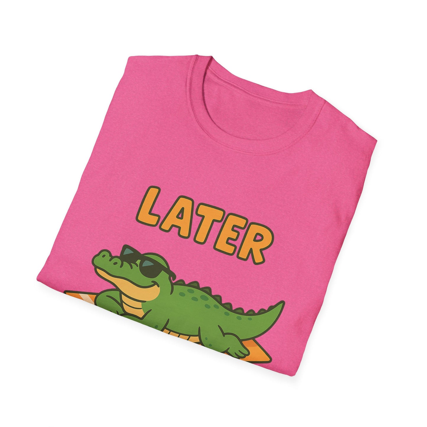 Later Gator Graphic Tee - Funny Alligator T-Shirt | Funny Summer Shirt | Trendy Animal Tee | Cute Gator Gift | Y2K Retro Humor Tee
