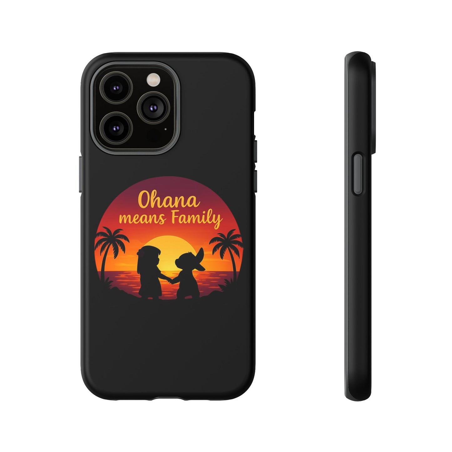 Ohana Means Family iPhone Case ā Lilo and Stitch-Inspired Cover ā Cute Tropical Gift ā Protective iPhone Case
