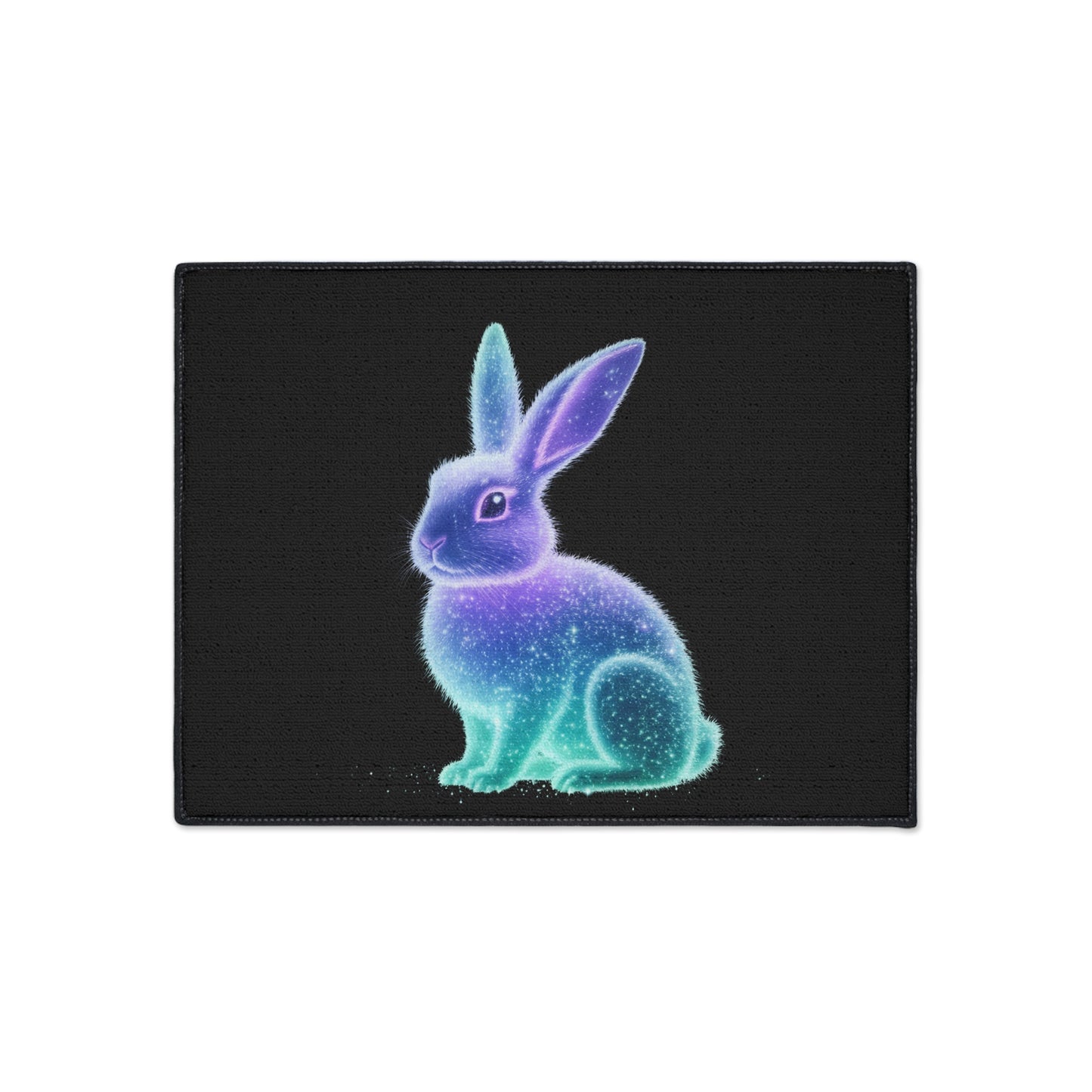 Floor Mat Bioluminescent Easter Bunny Welcome Mat Bunny Door Mat