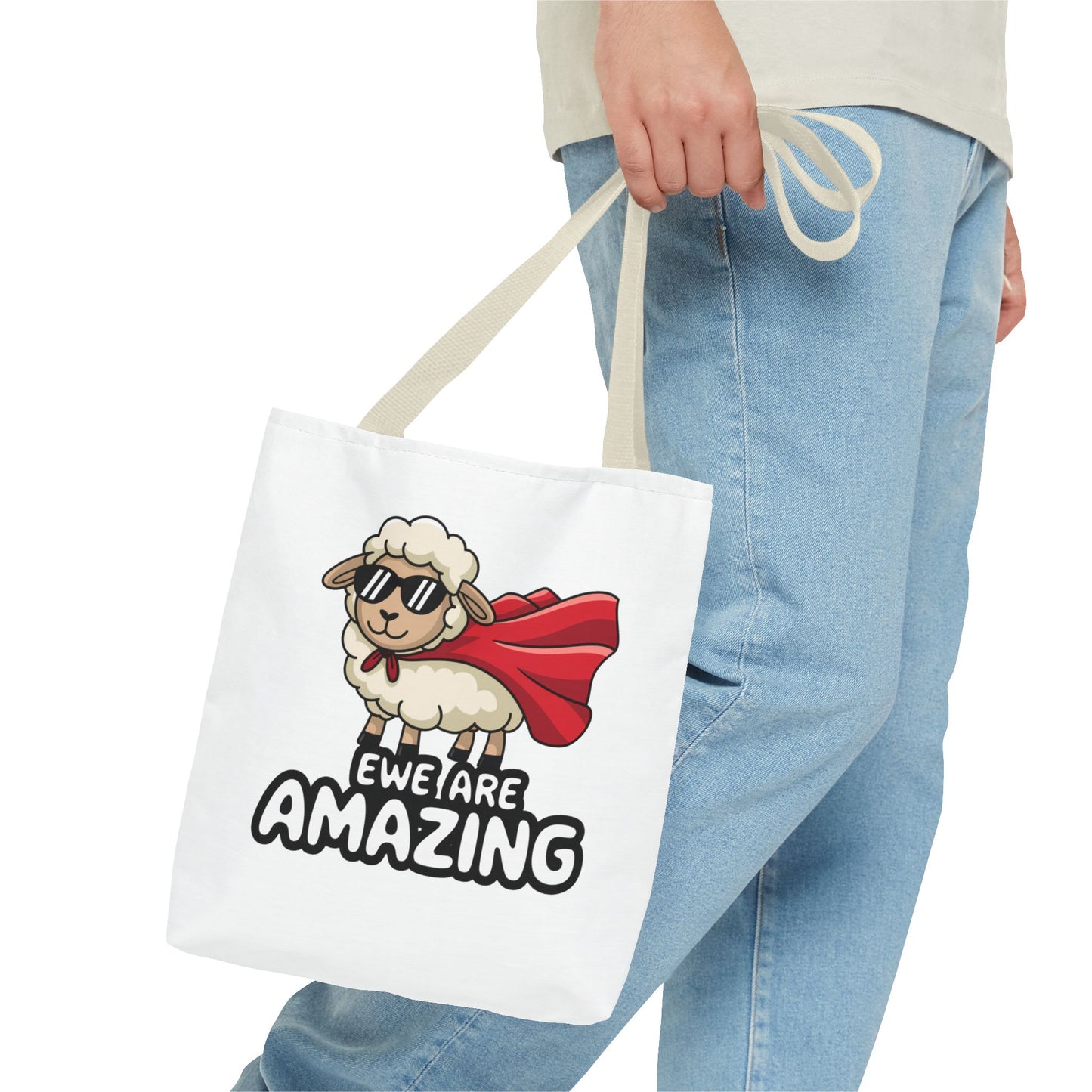 Sheep Tote Bag - Ewe Are Amazing Inspirational Bag Everyday Tote Funny Bag