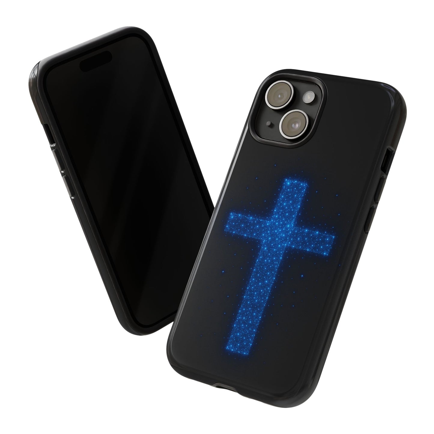 iPhone Case - Bioluminescent Cross Design Christian Phone Case Spiritual iPhone Case Gift for Believers