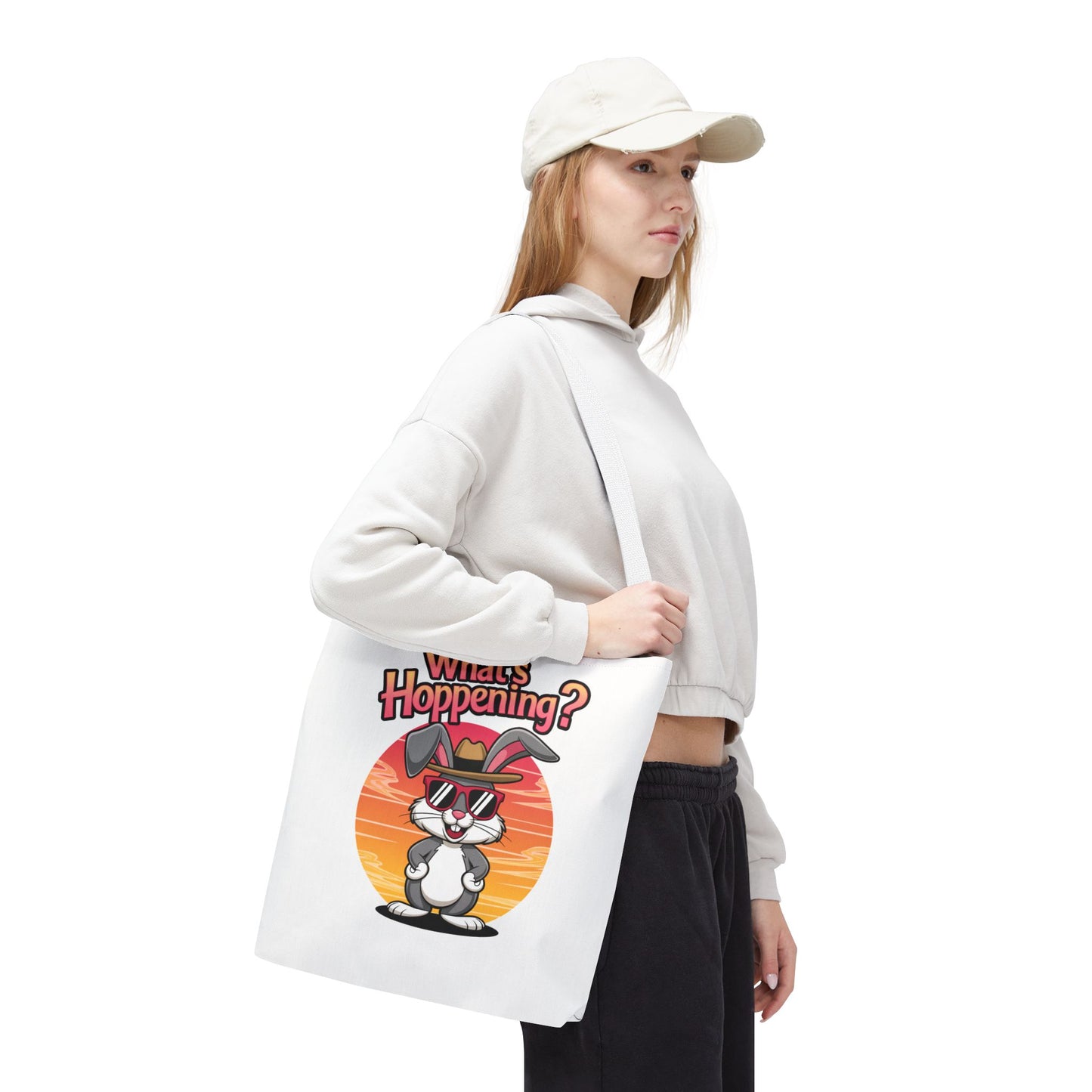 Bunny Tote Bag - 'What's Hoppening'