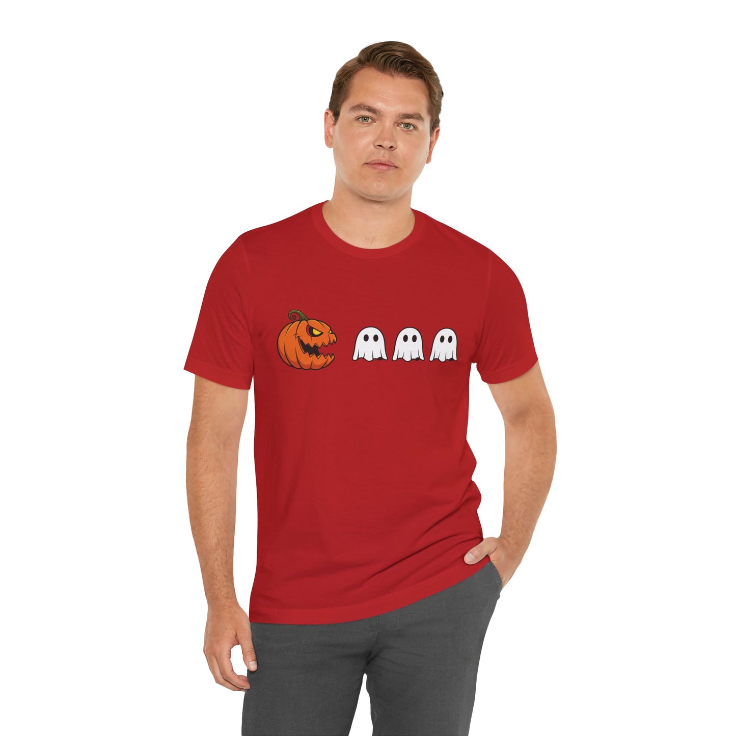 Pumpkin Pac-Man Shirt, Halloween Arcade Tee, Pumpkin Chase Ghosts Tee, Retro Gaming Halloween, Spooky Season Shirt, Vintage Game Pumpkin Top