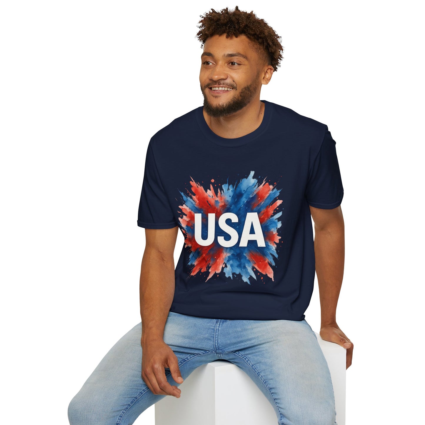 Watercolor USA T-Shirt Unisex | Red White Blue Shirt | Patriotic Graphic Tee | July 4th Shirt | Independence Day Tee | American Flag Shirt