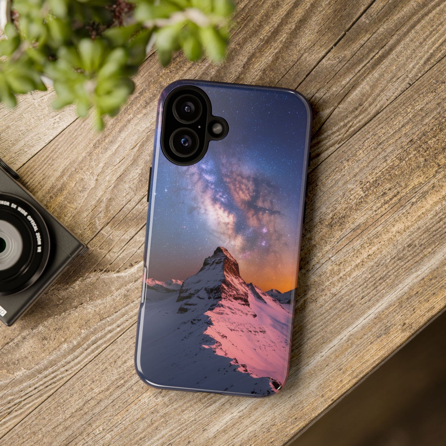 iPhone Case Mountain Top and Milky Way Nature Phone Case Unique Gift