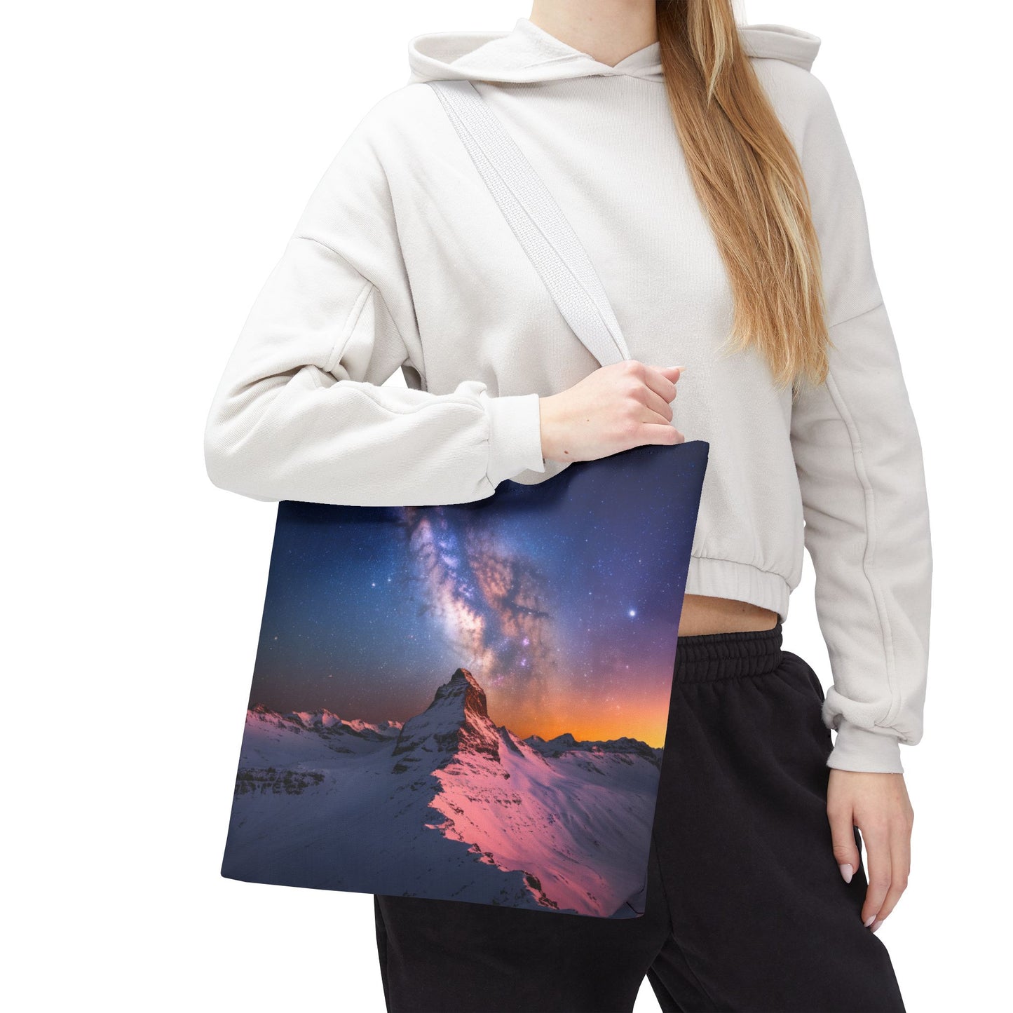 Stunning Mountain Galaxy Tote Bag - Nature Lover's Eco-Friendly Bag