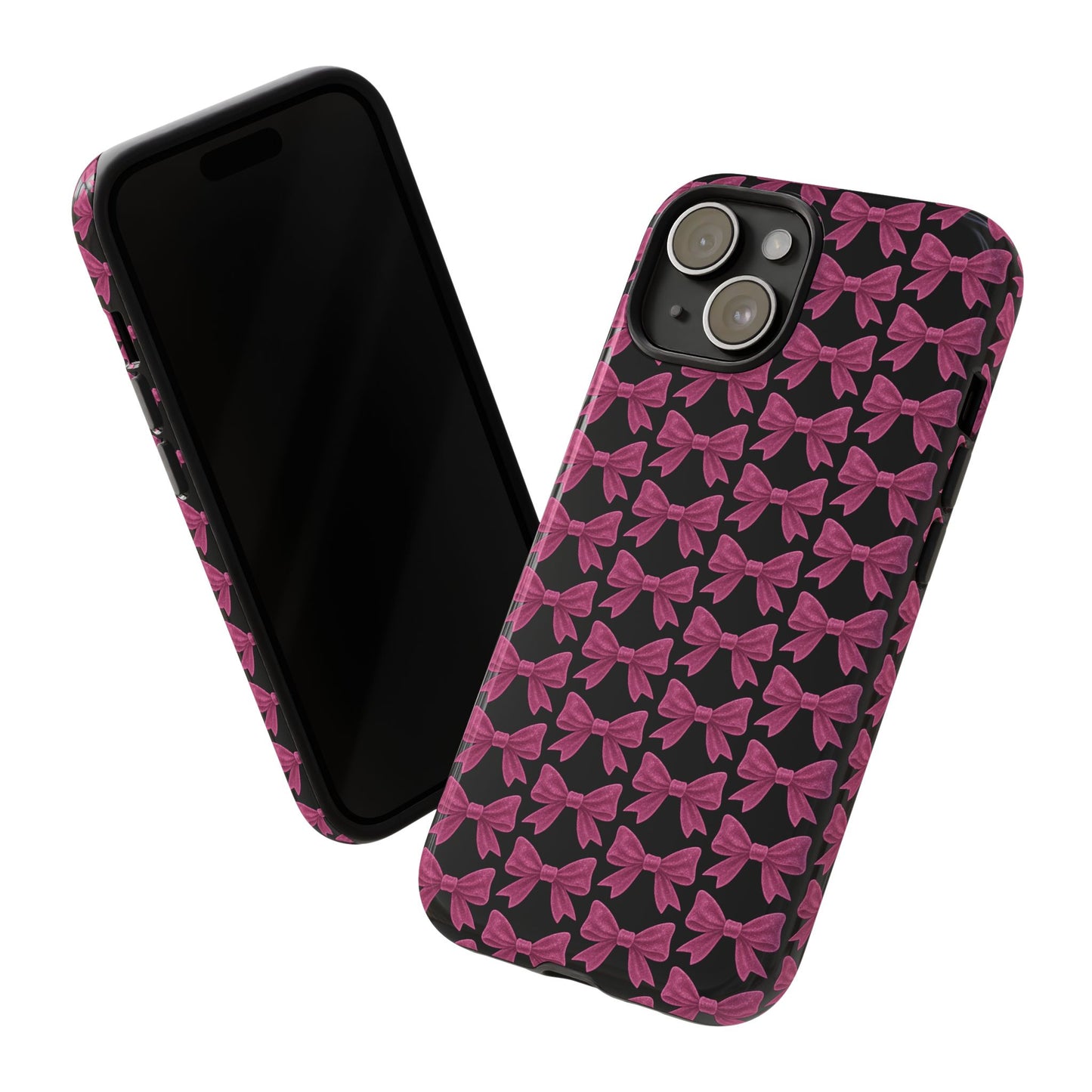 Pink Bow iPhone Case Coquette Aesthetic Phone Cover Glossy Y2K Girly Case Soft Girl Tech Accessory Cute iPhone Gift for Her