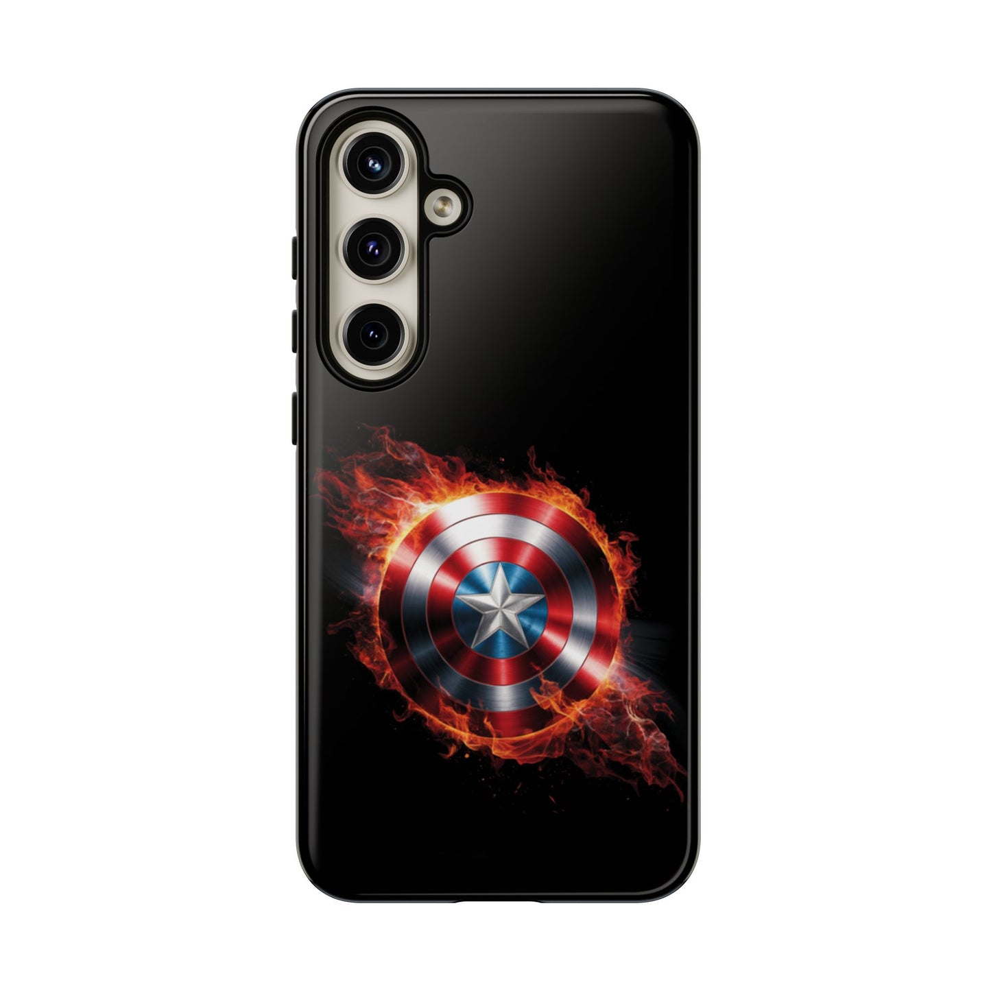 Captain America Shield in Flames Samsung Galaxy Tough Case