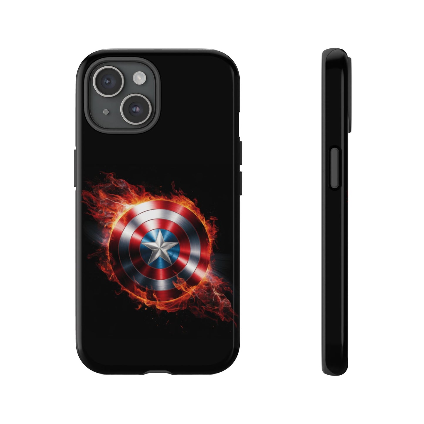 iPhone Case - Captain America Shield in Flames