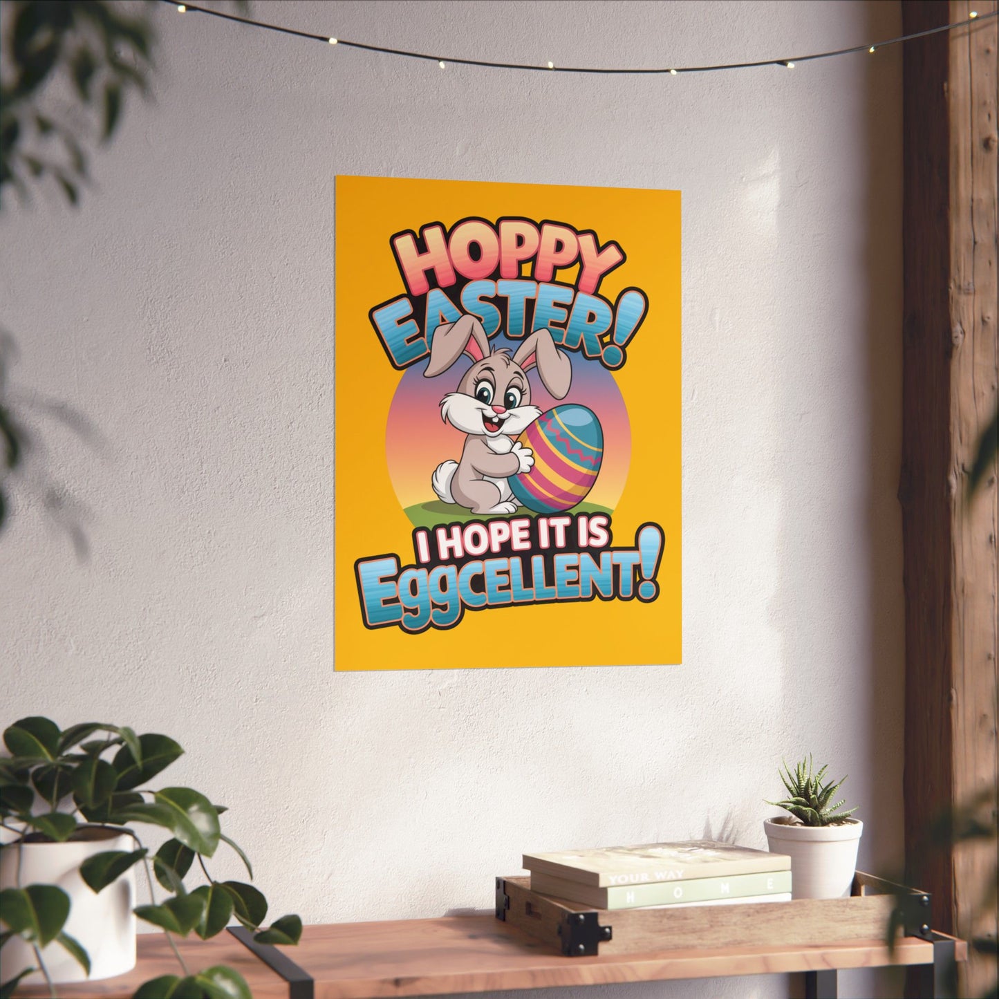 Easter Bunny Poster Easter Decor Easter Bunny Decor Home Decor Holiday Decorations Easter Art Wall Art