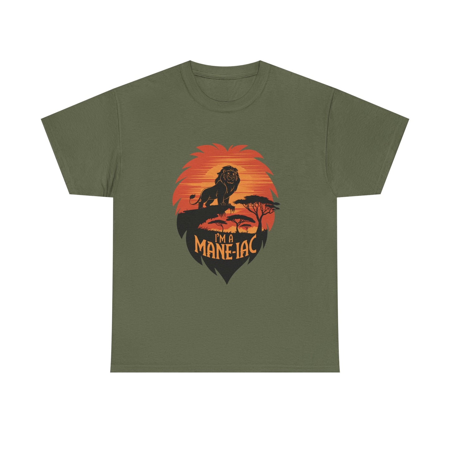 I’m a Mane-iac Lion Classic Fit Tee – Clean Stylized Animal Art, Funny Mane Pun, Everyday Quiet Luxury, Perfect for Smart Casual Looks