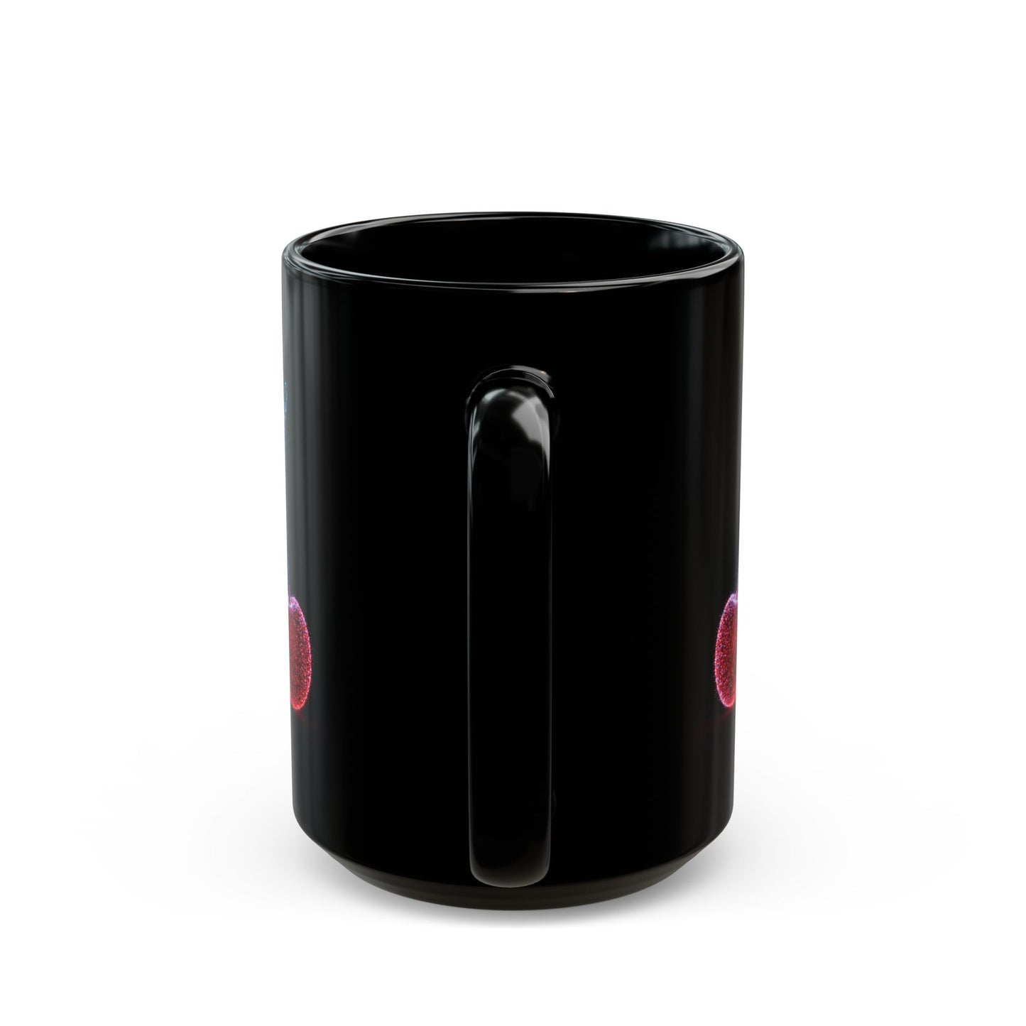 Cherry Art Black Coffee Mug | Bold Fruit Design Cup | Unique Kitchen Drinkware | Cool Modern Cherry Lover Gift | 11oz & 15oz Ceramic