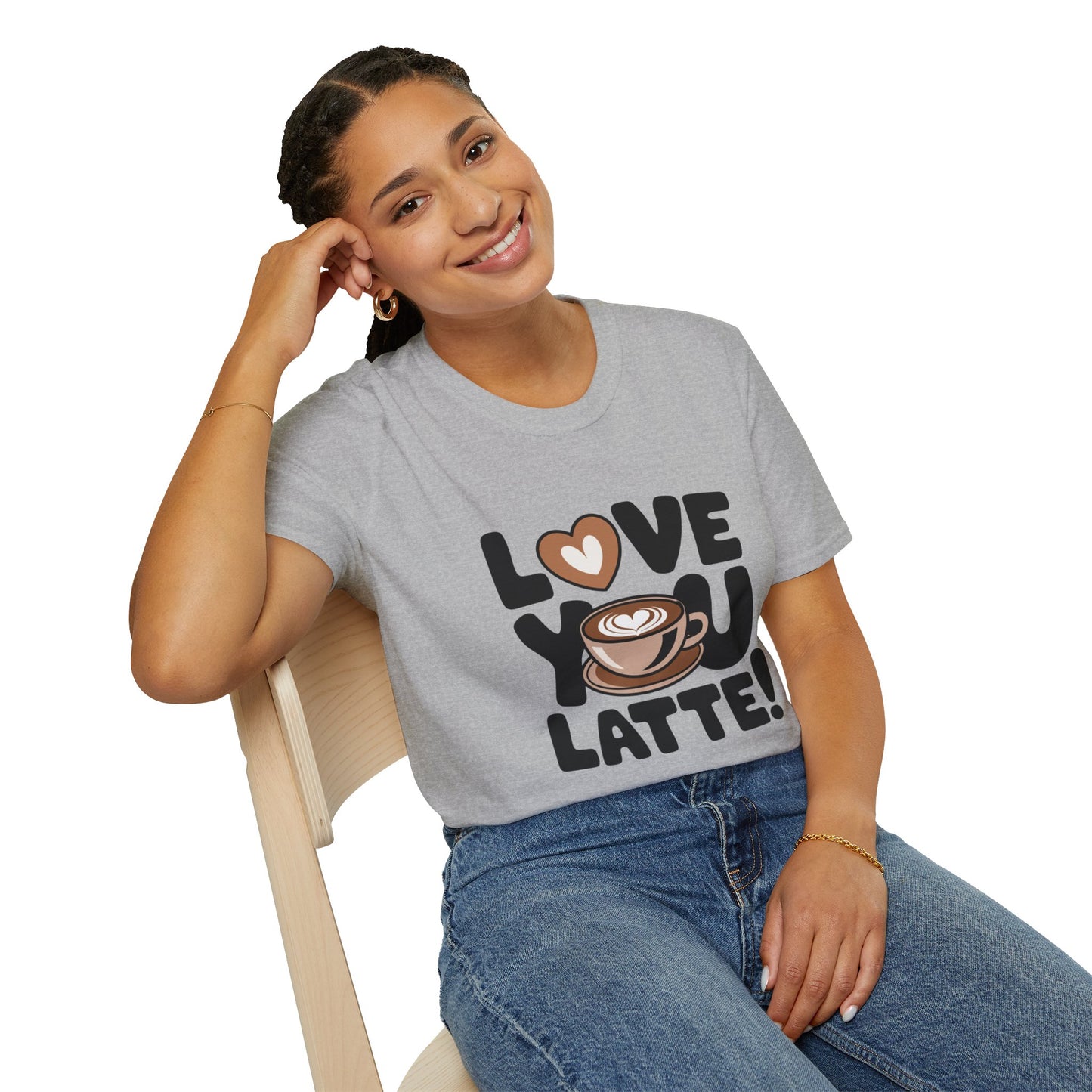Love You Latte T‑Shirt – Cute Coffee Pun Tee | Latte Lover Gift | Coffee Humor Graphic Tee | Unisex Soft Cotton Coffee Shirt