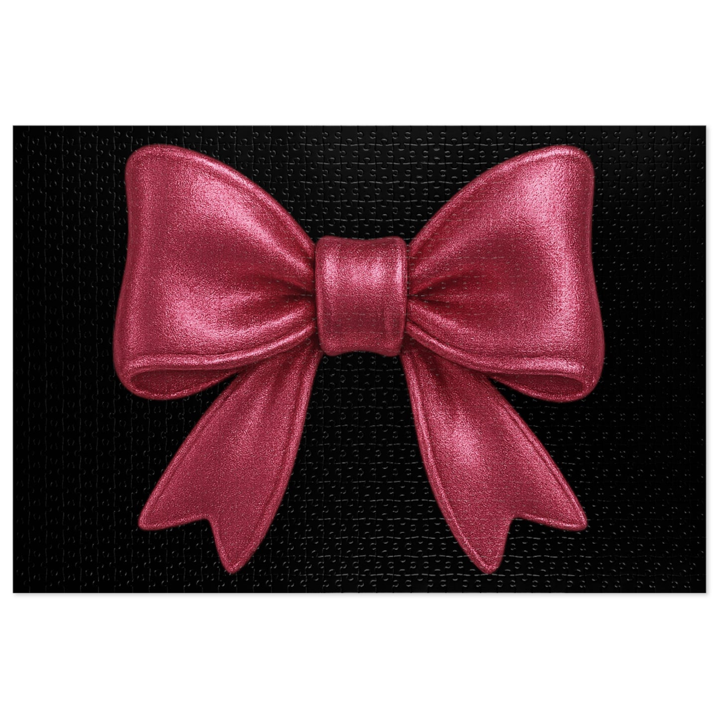 Pink Bow Jigsaw Puzzle – Elegant Aesthetic Puzzle with Gift Tin | Cute Girly Puzzle Gift for Her, Game Night, or Decor