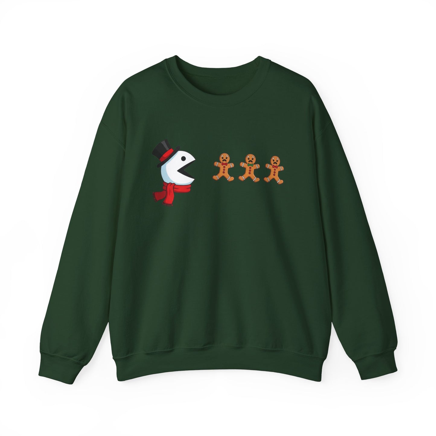 Funny Snowman And Gingerbread Sweatshirt, Cute Christmas Crewneck, Holiday Winter Sweater, Festive Graphic Pullover For Men And Women