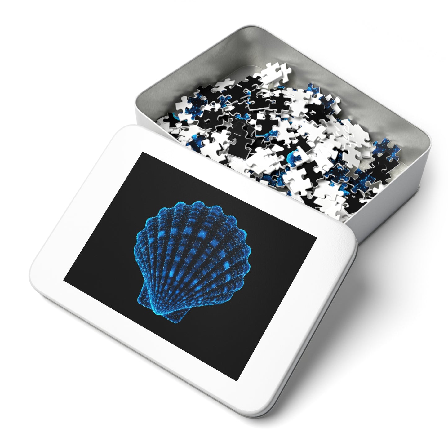 Glowing Shell Jigsaw Puzzle with Tin - Perfect Gift for Puzzle Lovers