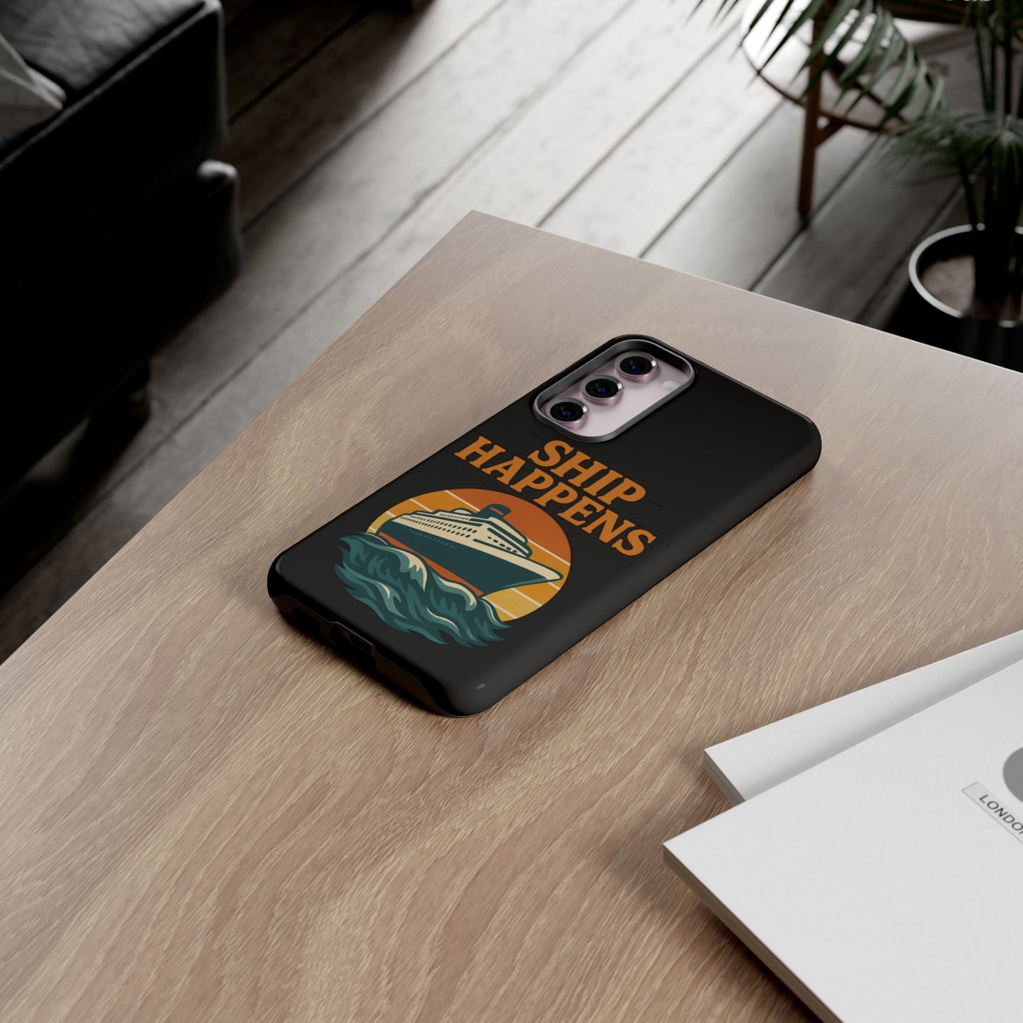 Samsung Case - Ship Happens Sunset Cruise Ship Nautical Phone Case Travel Accessory Gift for Travel Lovers Cruise Case