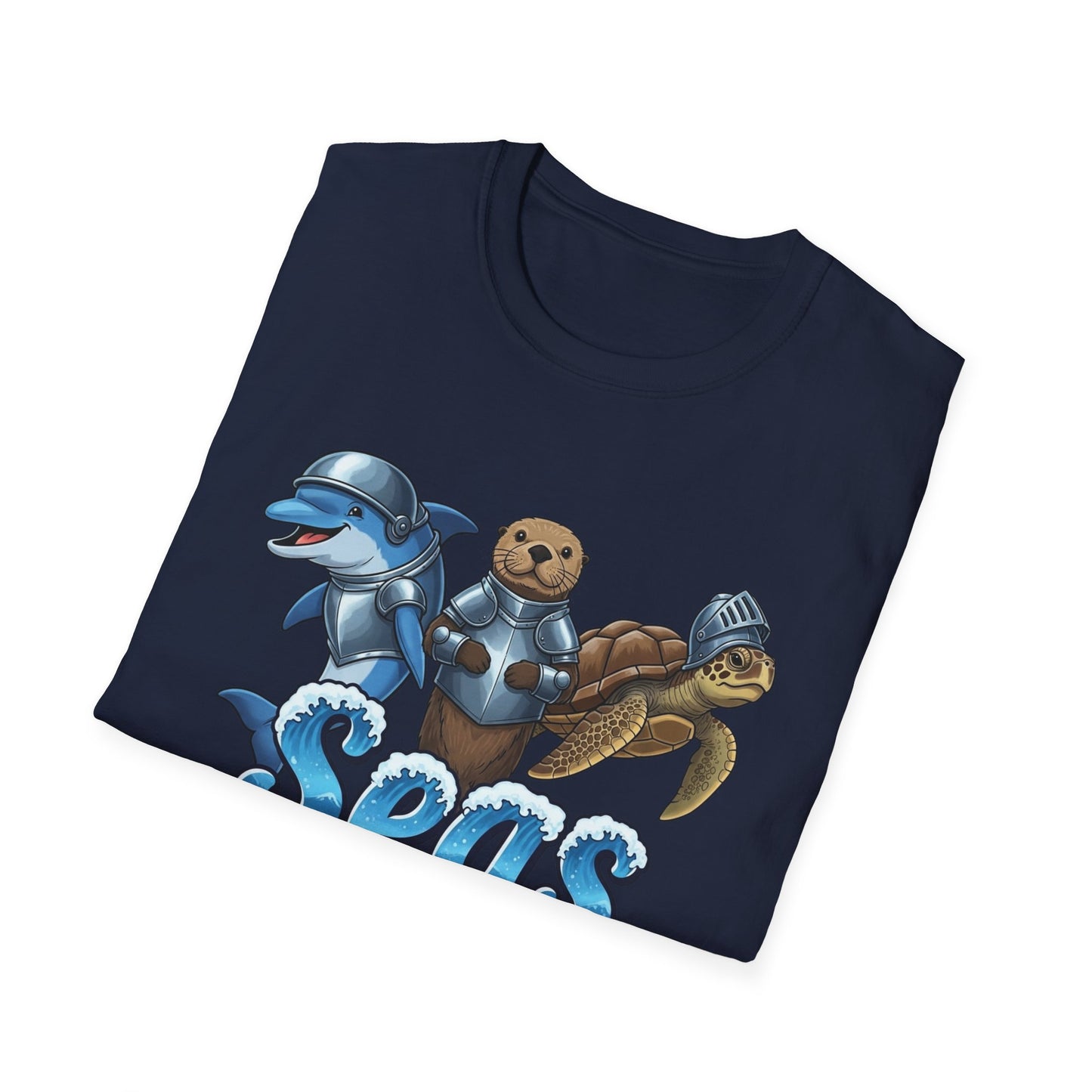 Seas the Day Shirt | Ocean Knight Animals Dolphin Otter Turtle Graphic Tee | Funny Sea Life Adventure Tee | Gift for Beach Lovers