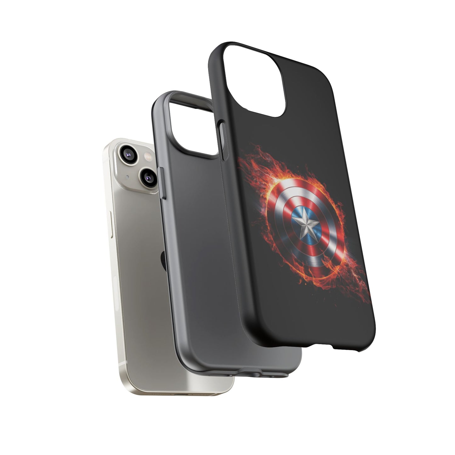 iPhone Case - Captain America Shield in Flames