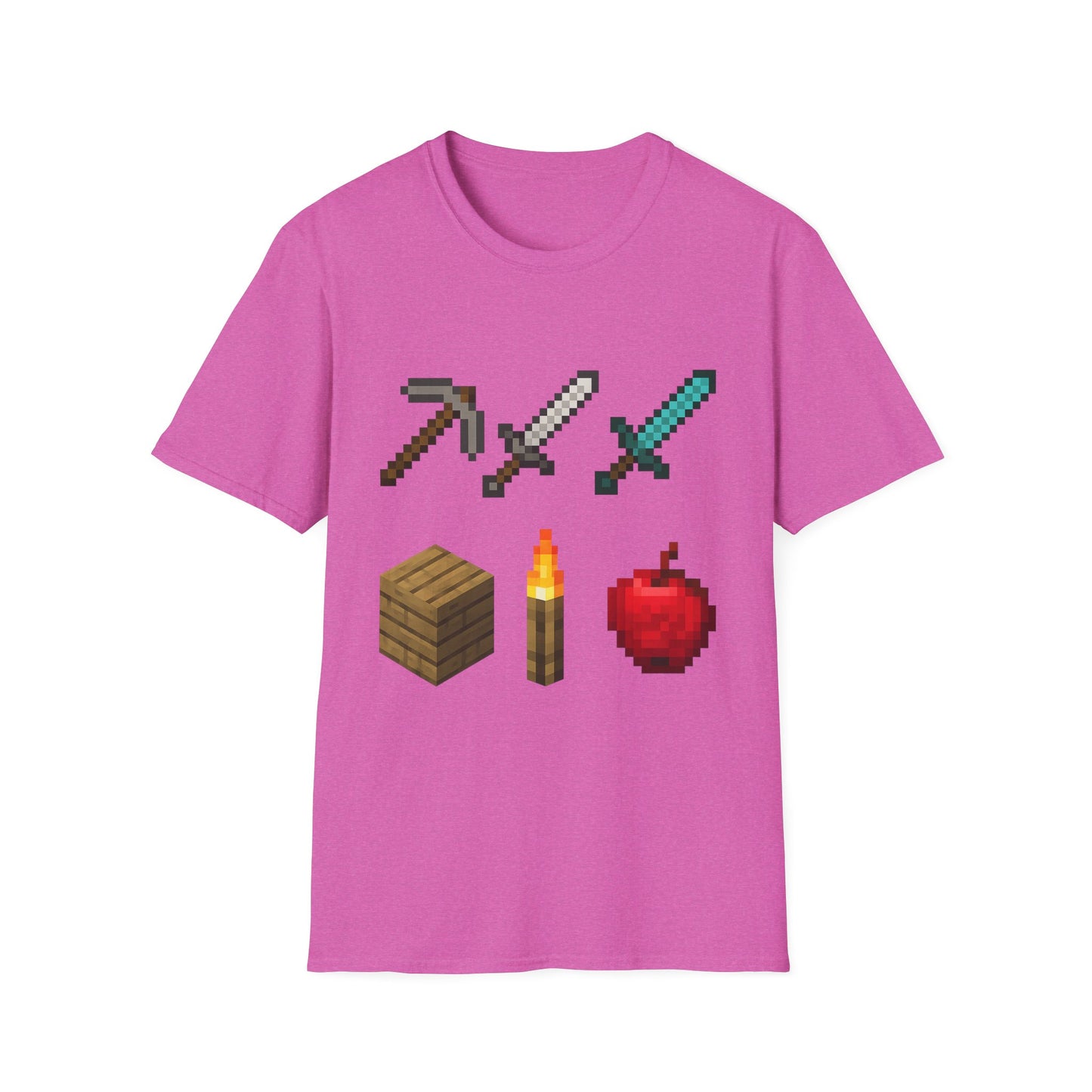 Pixel Tools & Items T-Shirt | Retro Pixel Art Gaming Tee, 8-Bit Gamer Shirt, Pixel Weapons & Supplies Top, Video Game Lover Gift Unisex
