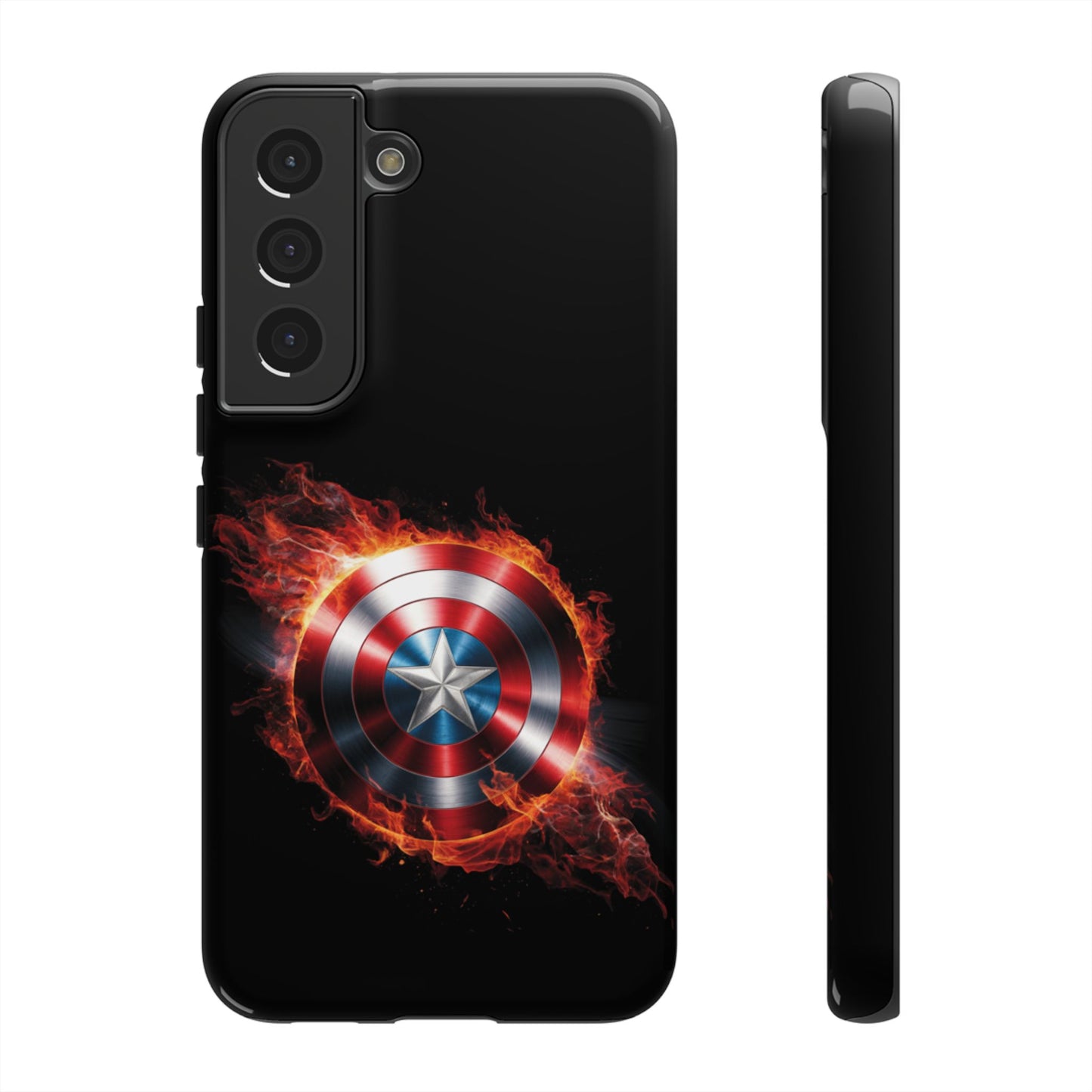 Captain America Shield in Flames Samsung Galaxy Tough Case