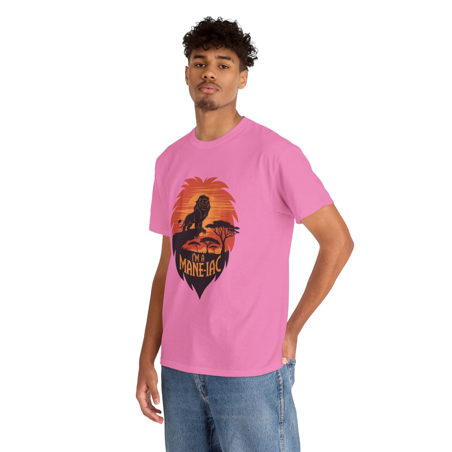 I’m a Mane-iac Lion Classic Fit Tee – Clean Stylized Animal Art, Funny Mane Pun, Everyday Quiet Luxury, Perfect for Smart Casual Looks