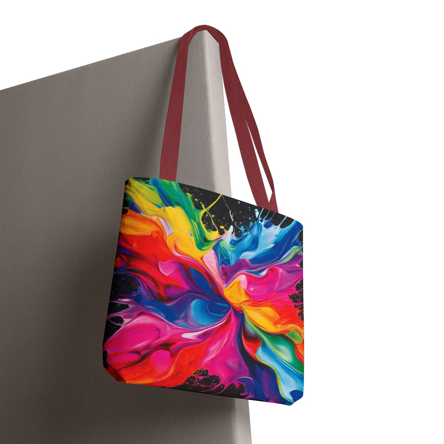 Vibrant Abstract Swirl Tote Bag | Colorful Expressionism Canvas Tote – Bold Art Accessory & Eco-Friendly Gift for Art Lovers