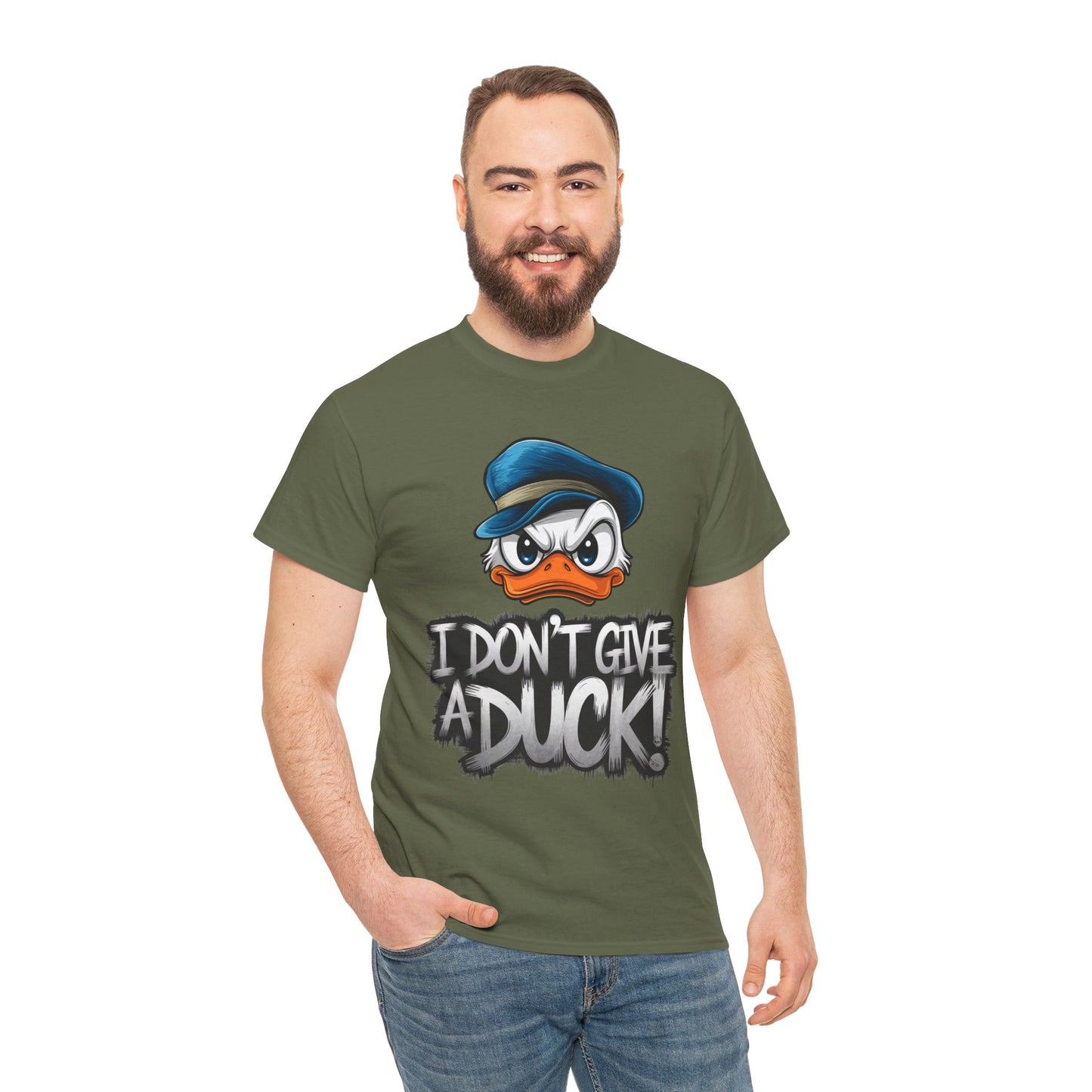 I Don’t Give a Duck Shirt – Funny Grumpy Duck Tee – Sarcastic Animal Graphic Shirt – Unisex Gift for Duck Lovers & Meme Fans