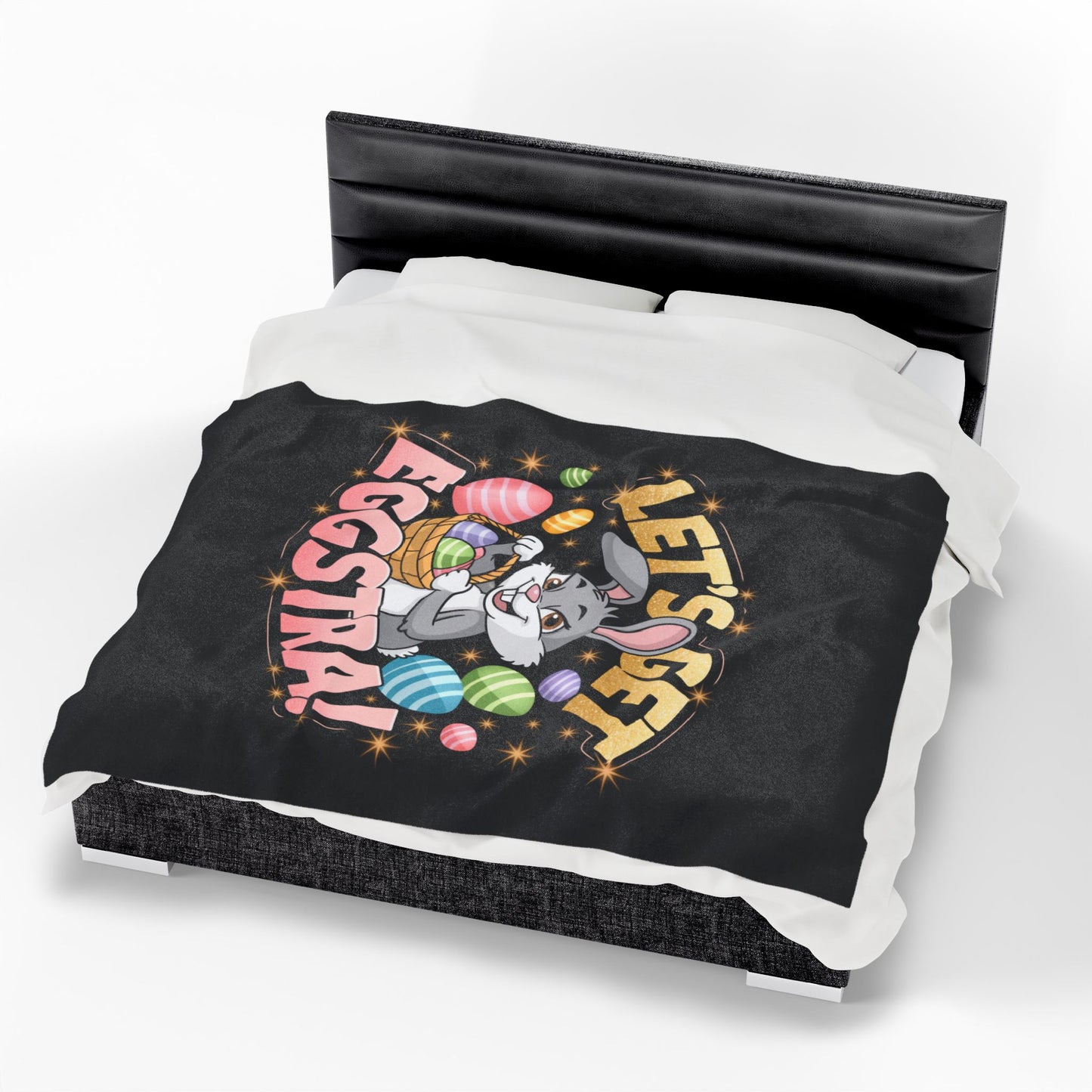 Easter Bunny Plush Blanket Throw Easter Decor Lets Get Eggstra