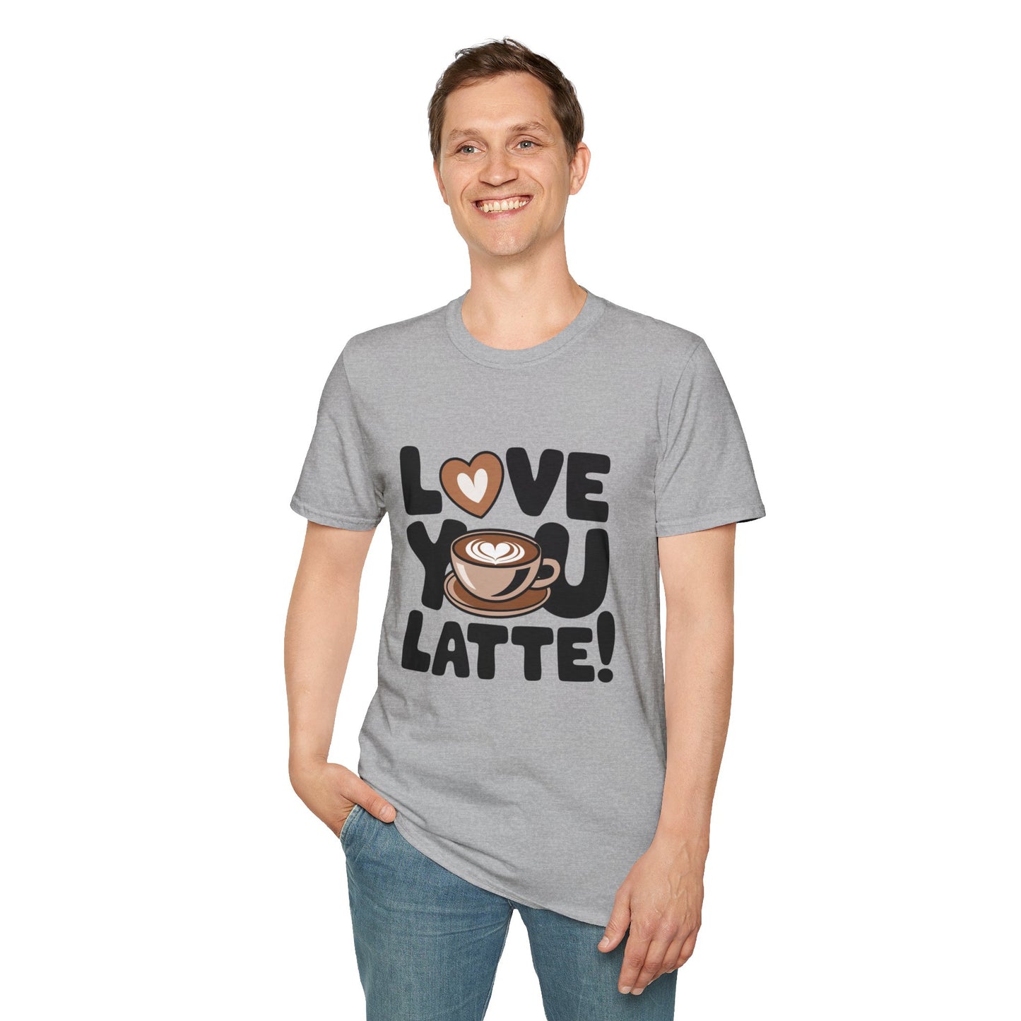 Love You Latte T‑Shirt – Cute Coffee Pun Tee | Latte Lover Gift | Coffee Humor Graphic Tee | Unisex Soft Cotton Coffee Shirt