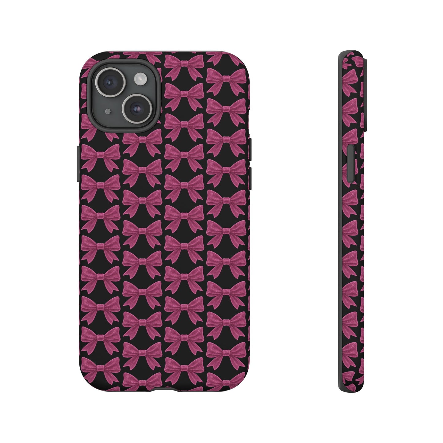 Pink Bow iPhone Case Coquette Aesthetic Phone Cover Glossy Y2K Girly Case Soft Girl Tech Accessory Cute iPhone Gift for Her