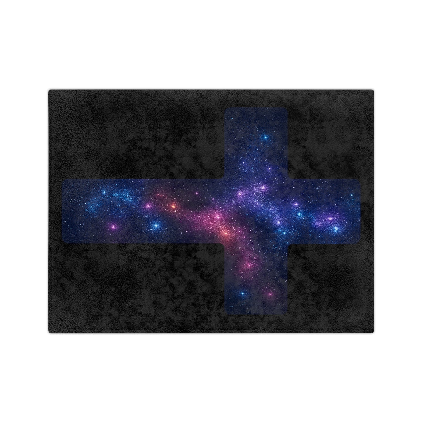 Microfiber Blanket with Cosmic Cross Design Christian Blanket Faith Based Decor Religious Throw Spiritual Blanket