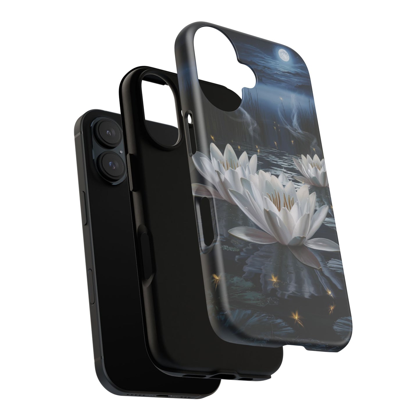 iPhone Case - Water Lilies Moonlight Design