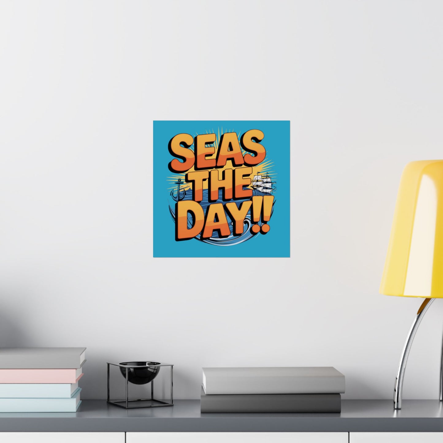 Vertical Poster - Seas The Day Pun Print