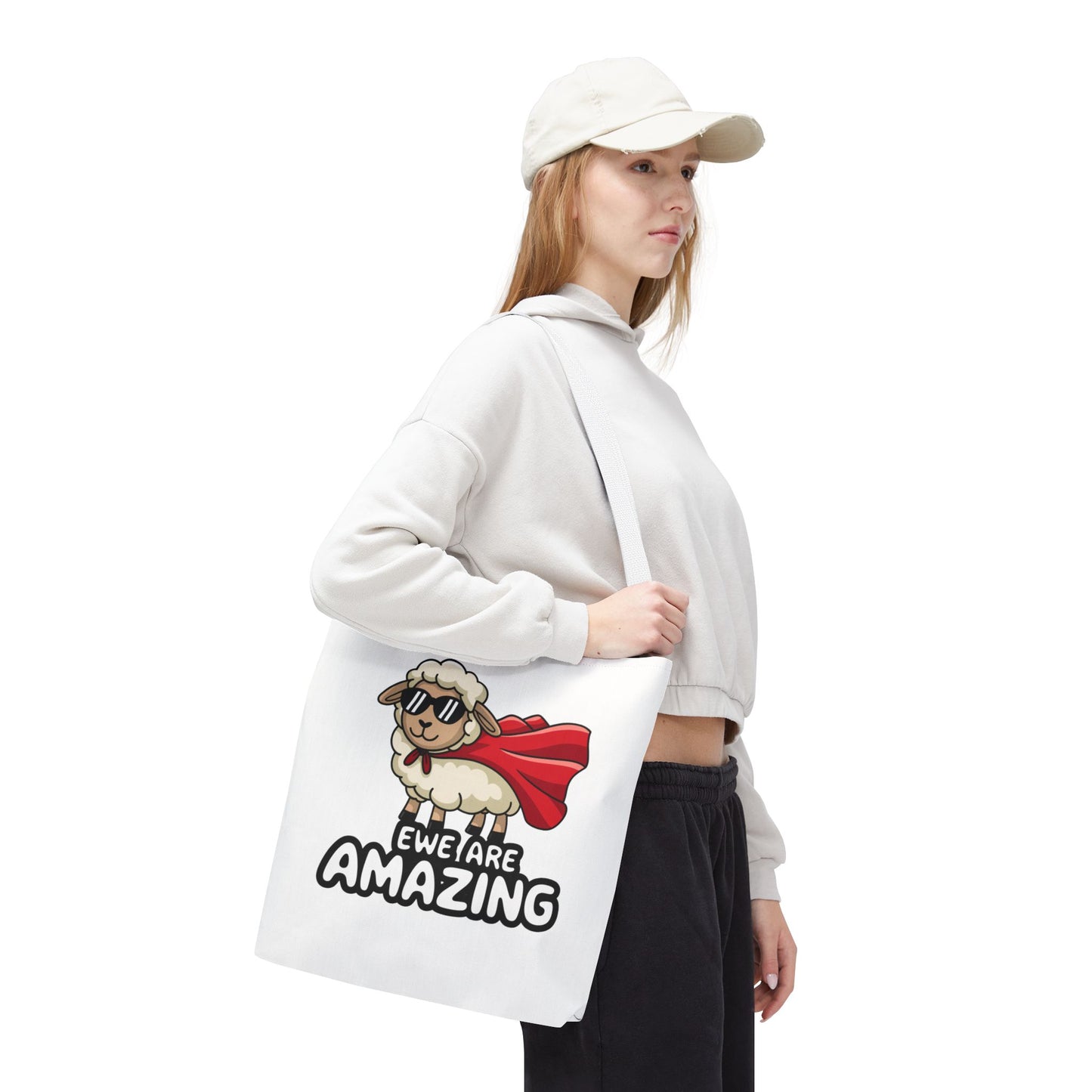 Sheep Tote Bag - Ewe Are Amazing Inspirational Bag Everyday Tote Funny Bag