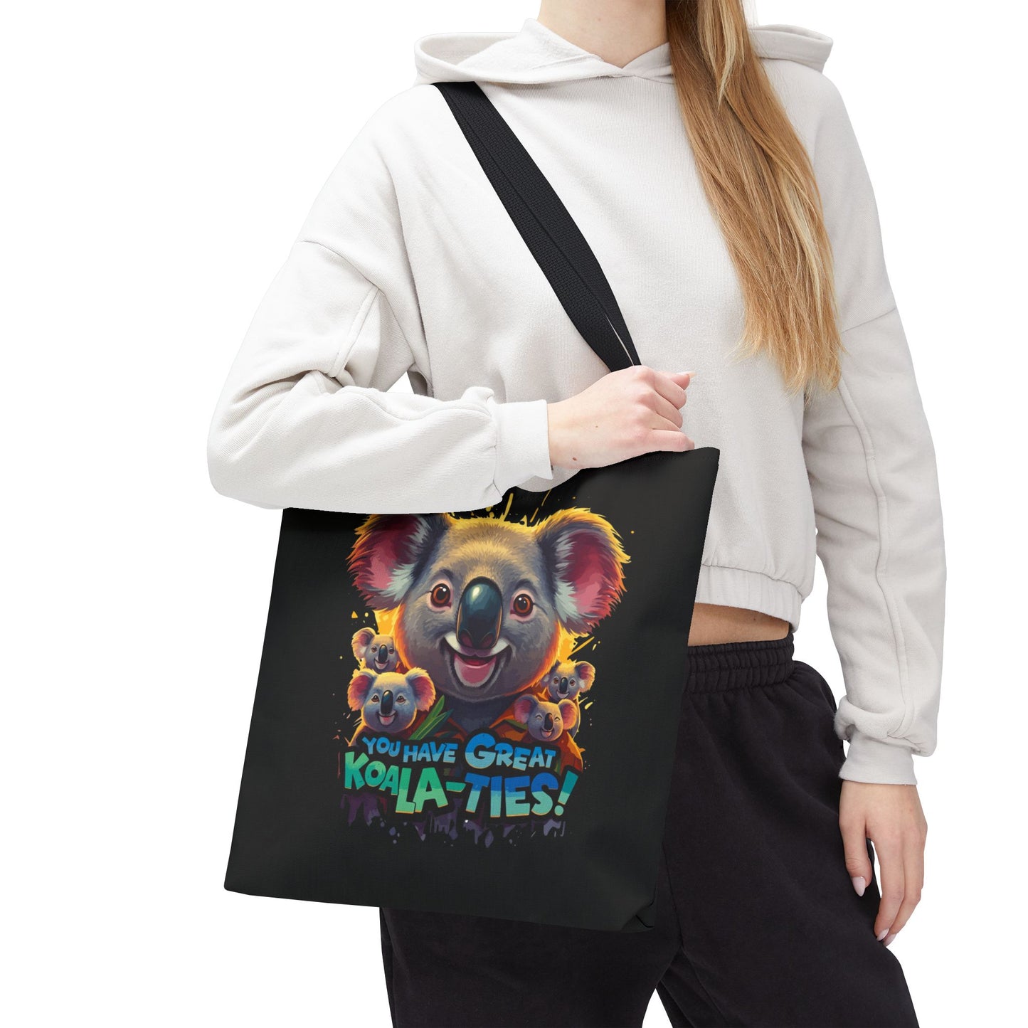 Koala Tote Bag – Funny Animal Pun Bag with Cute Koala Design – Reusable Grocery, Beach, or Everyday Carry Bag – Gift for Koala Lovers