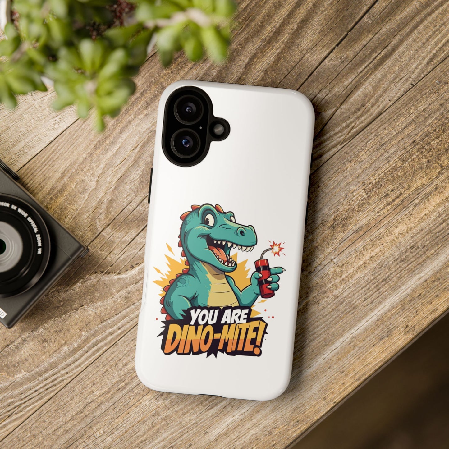 iPhone Case - Dino-Mite Pun Design