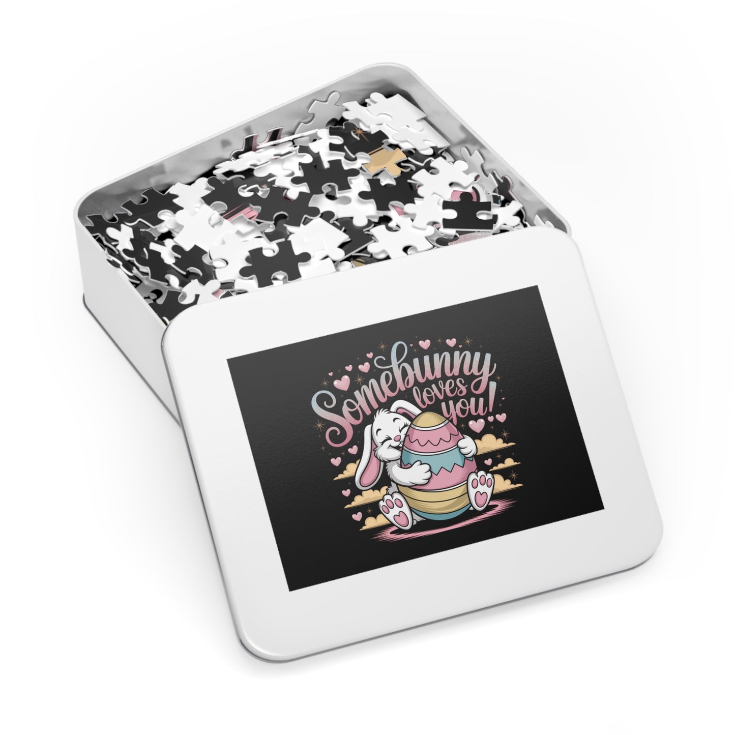 Jigsaw Puzzle Easter Bunny Somebunny Loves You Puzzle Easter Bunny Game Easter Puzzle