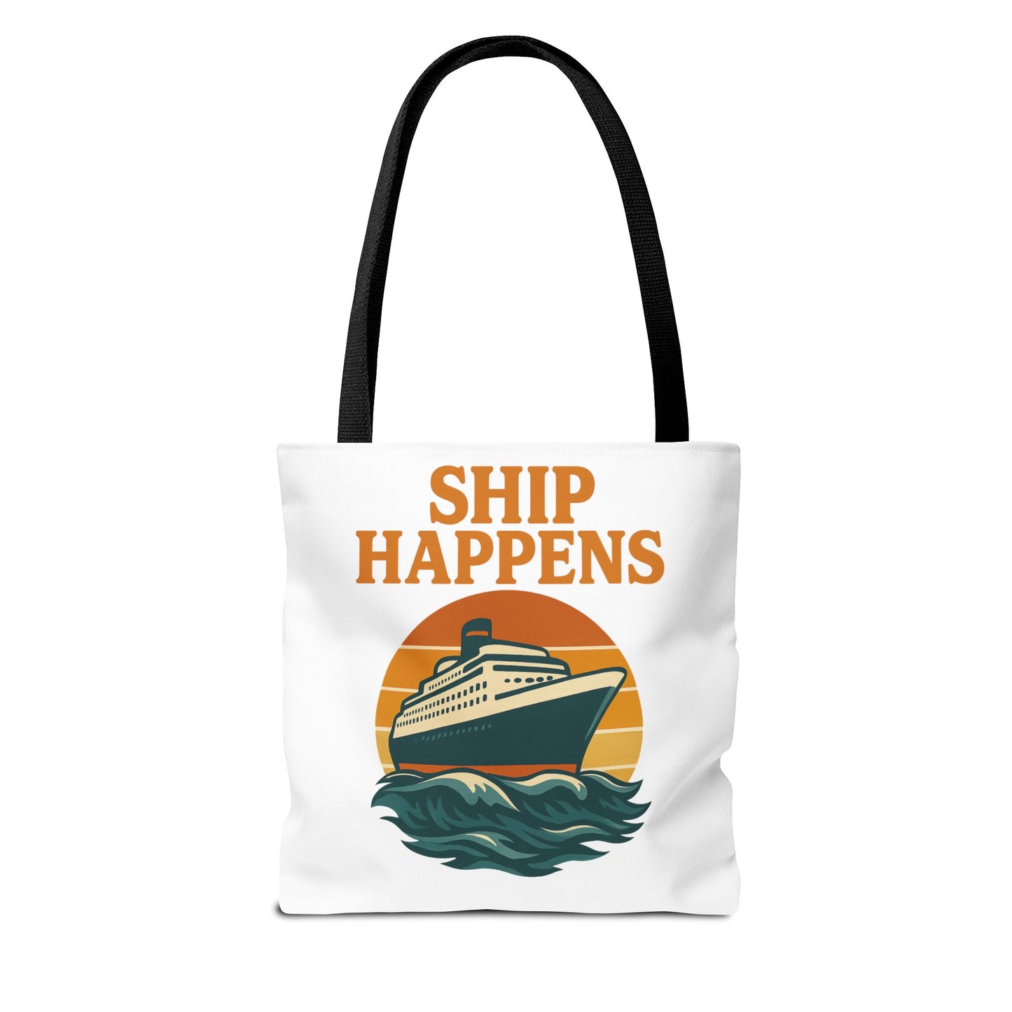Ship Happens Tote Bag - Fun Nautical Design for Beach Lovers Cruise Bag Unique Gift for Travelers