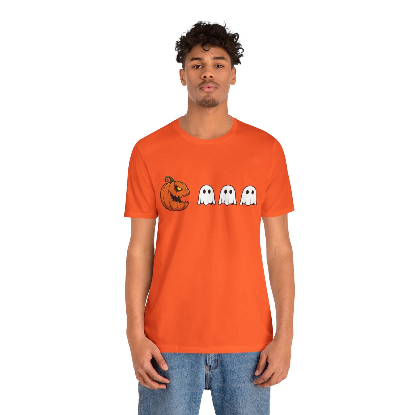 Pumpkin Pac-Man Shirt, Halloween Arcade Tee, Pumpkin Chase Ghosts Tee, Retro Gaming Halloween, Spooky Season Shirt, Vintage Game Pumpkin Top