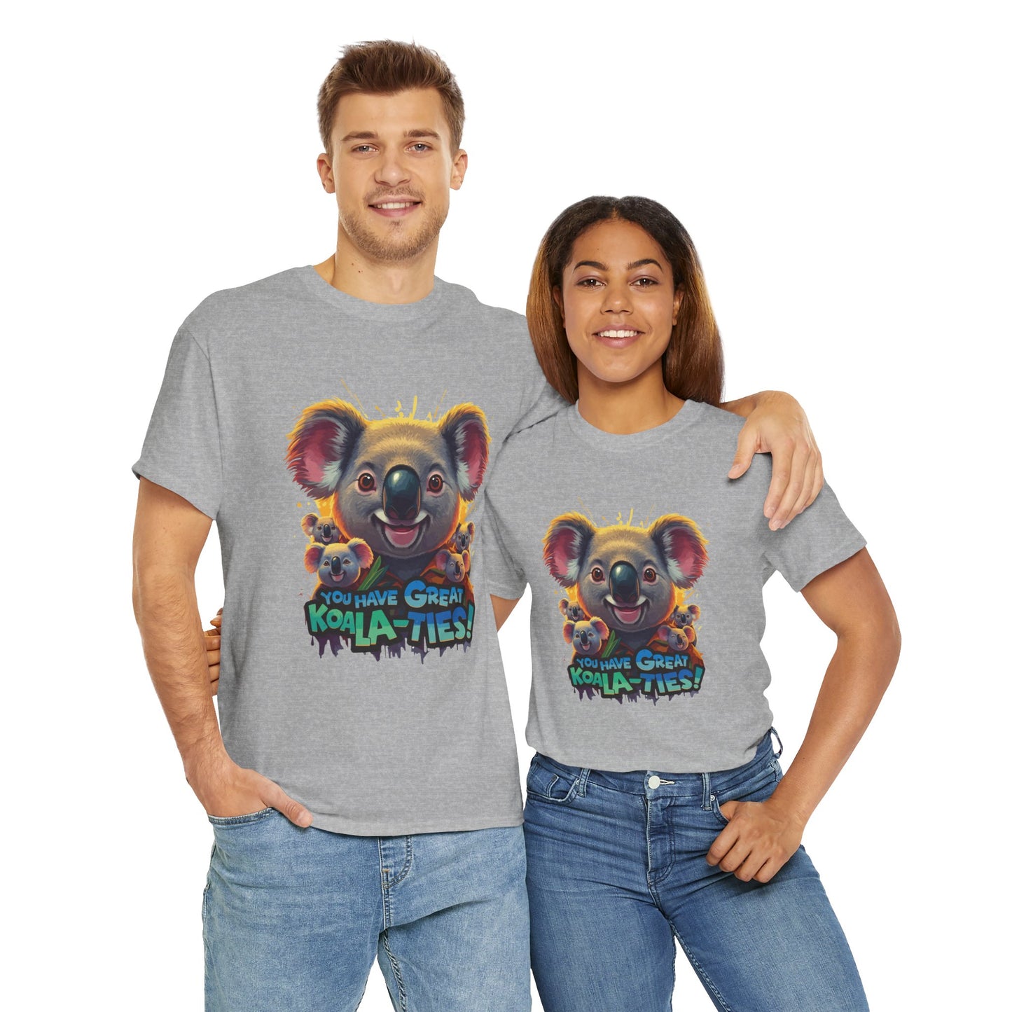 You Have Great Koala‑ties Tee – Cute Koala Pun T‑Shirt, Animal Lover Gift, Funny Wildlife Graphic, Unisex Casual Tee