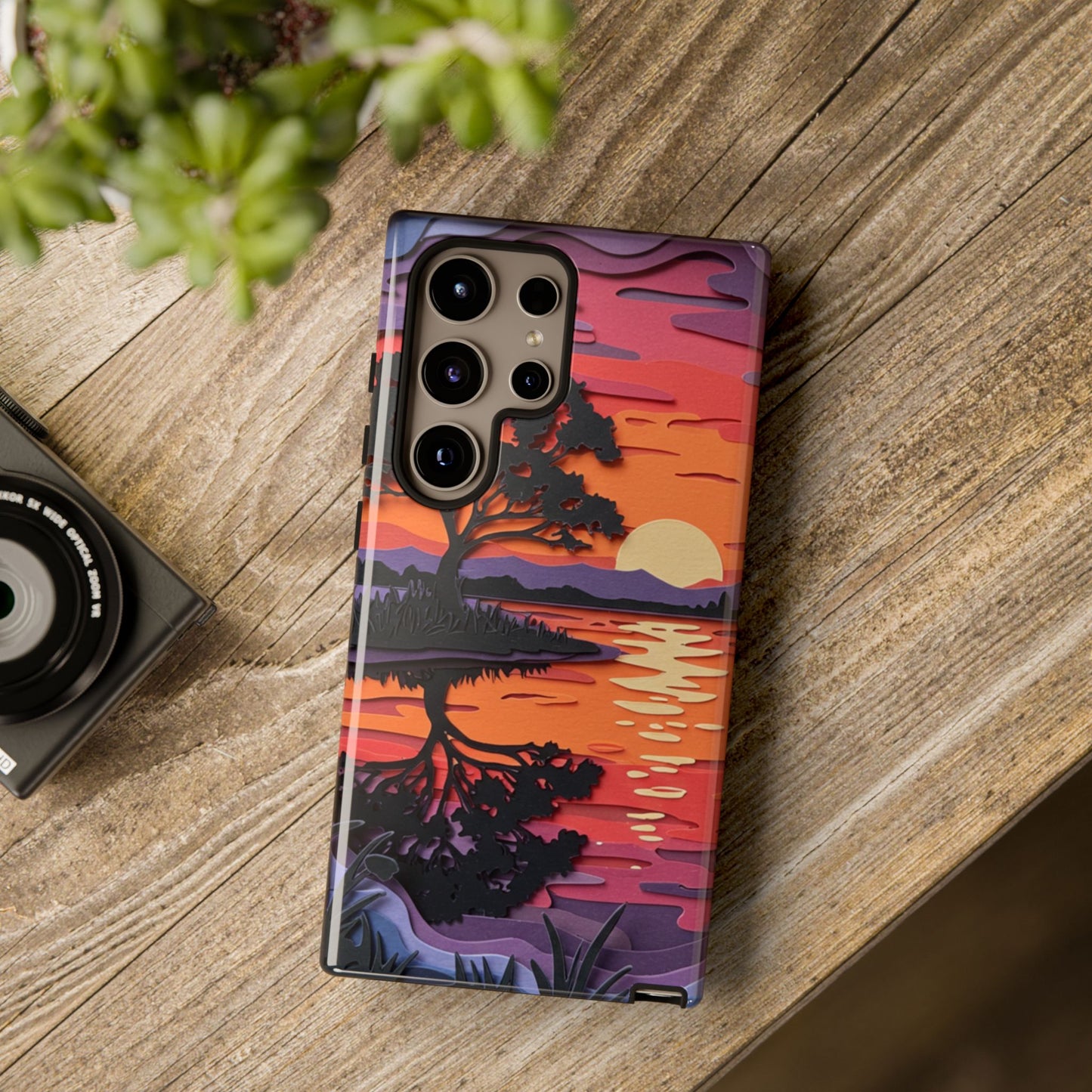 Samsung Galaxy Case - Colorful Paper Art Sunset