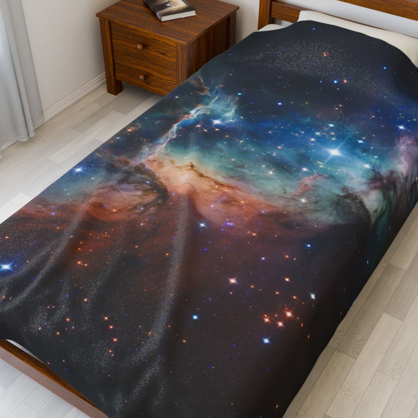 Plush Blanket Starry Night Cosmic Throw Blanket Modern Home Decor Space Blanket